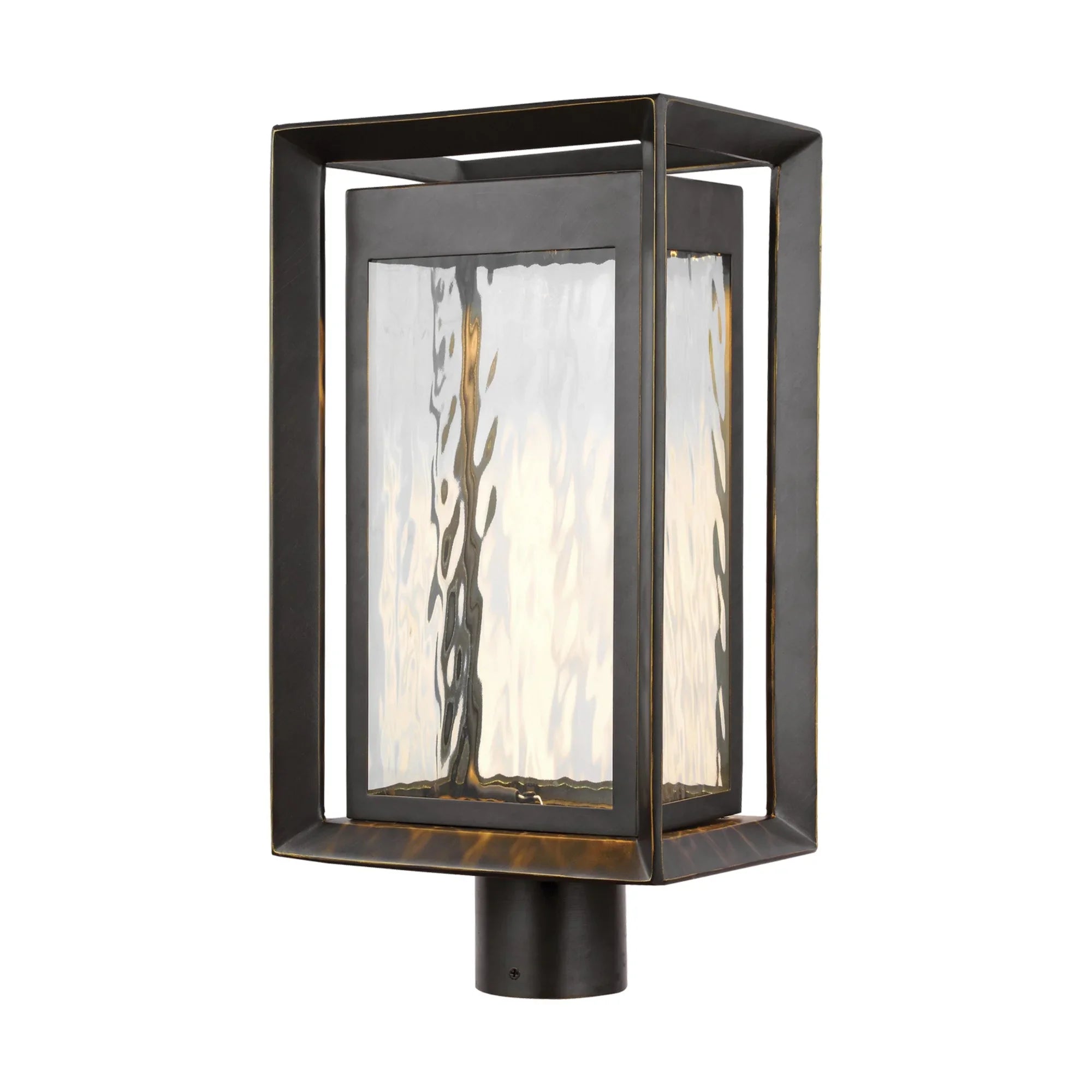 Urbandale 19" LED Post Lantern, Antique Bronze Finish - Bees Lighting
