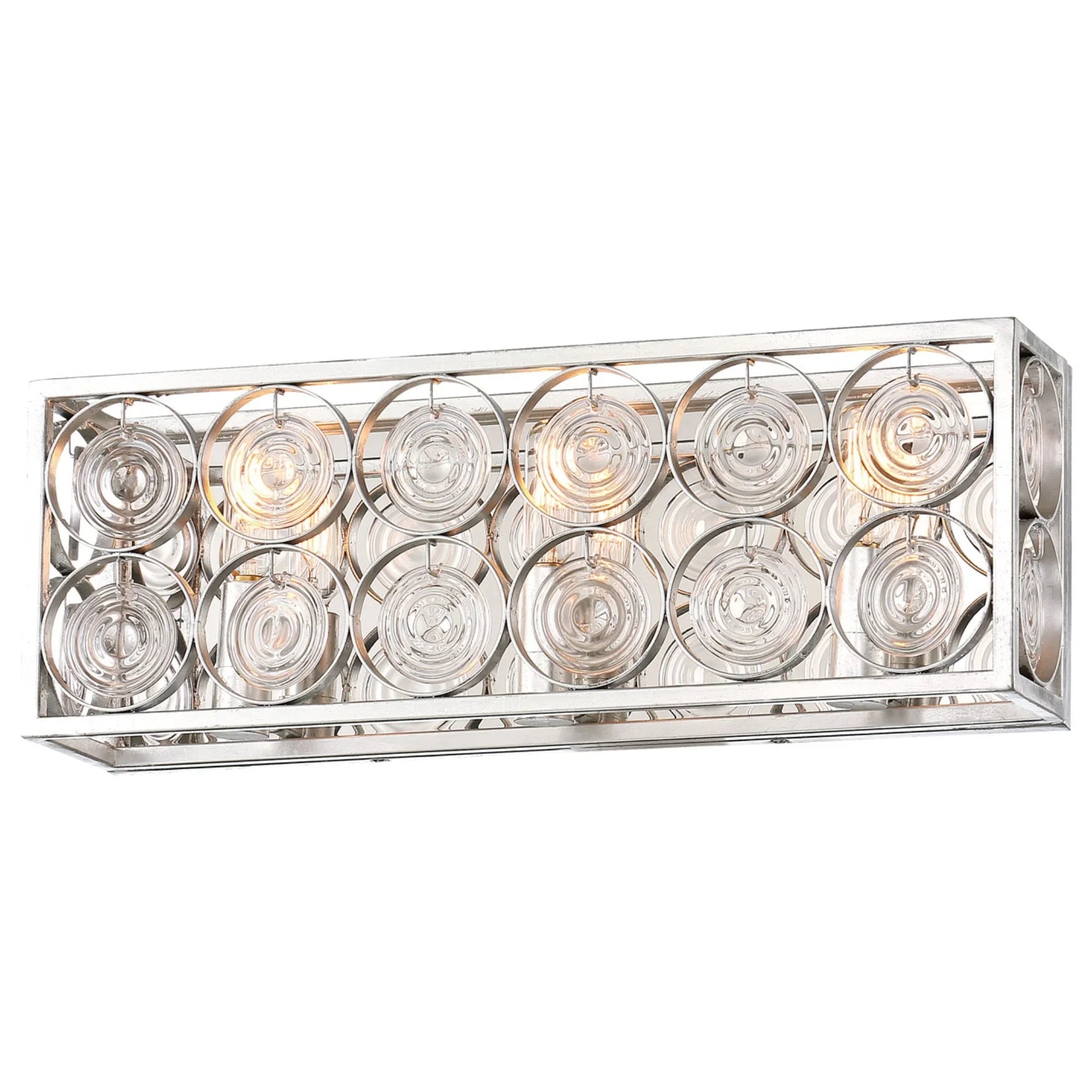 Culture Chic 19" 2-Light Bath Vanity, Catalina Silver Finish - Bees Lighting