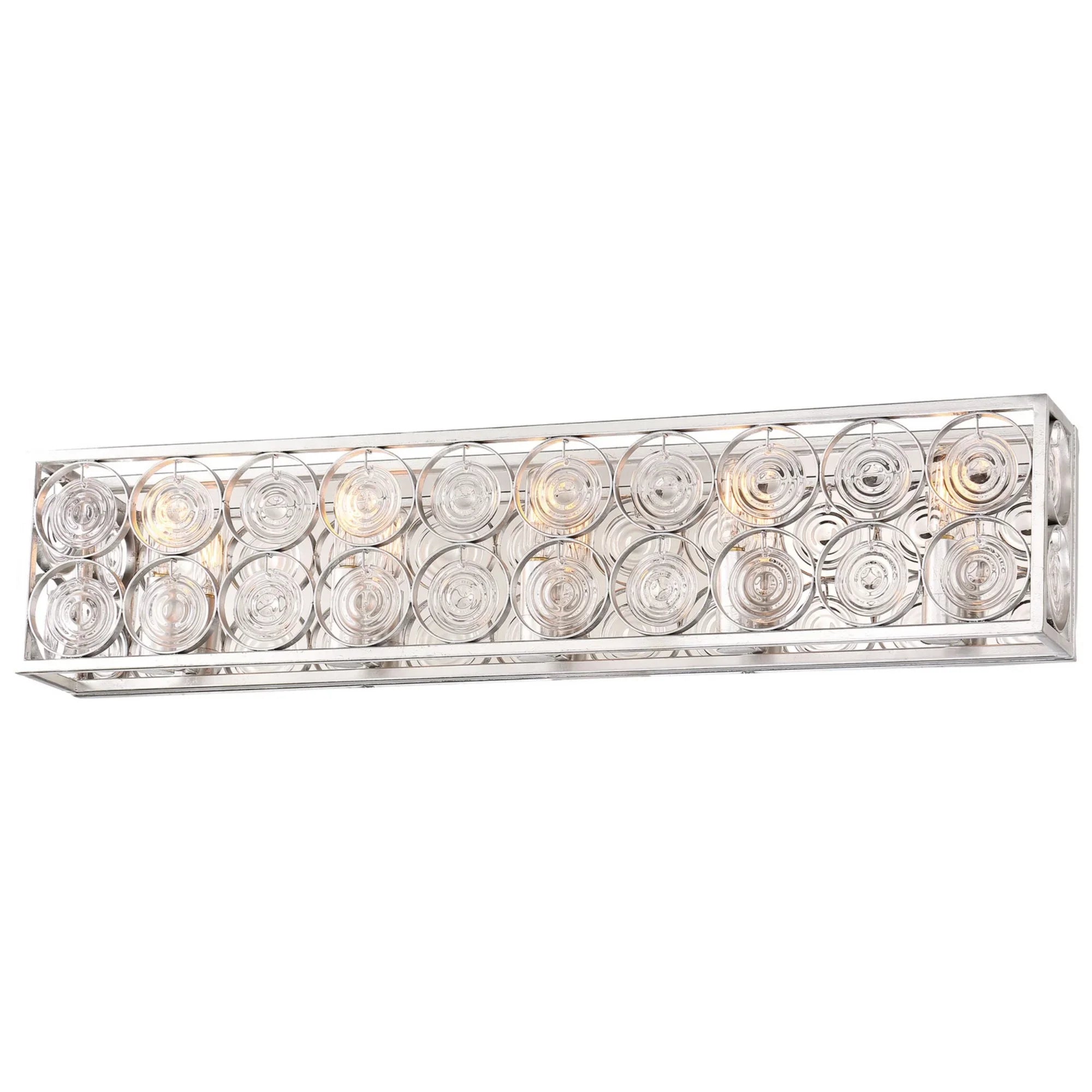 Culture Chic 31" 5-Light Bath Vanity, Catalina Silver Finish - Bees Lighting