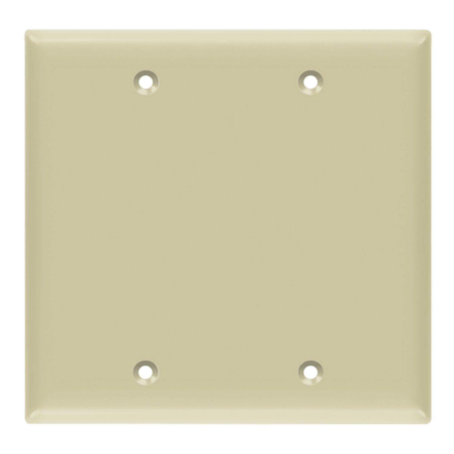 2-Gang Blank Wall Plate, Ivory - Bees Lighting