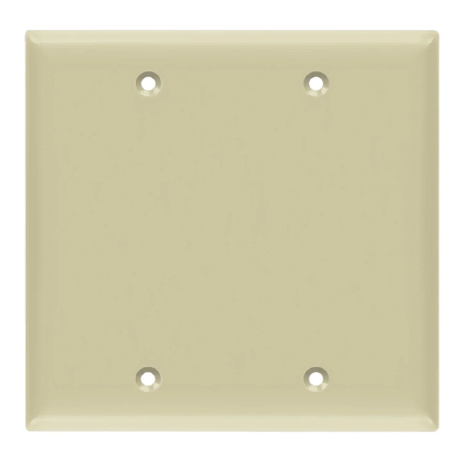 2-Gang Blank Wall Plate, Ivory - Bees Lighting