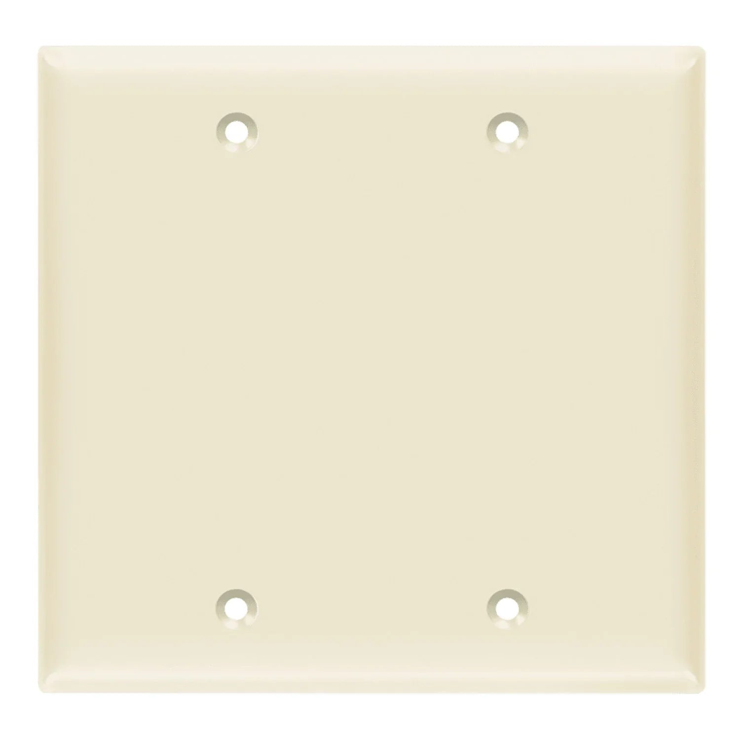 2-Gang Blank Wall Plate, Light Almond - Bees Lighting