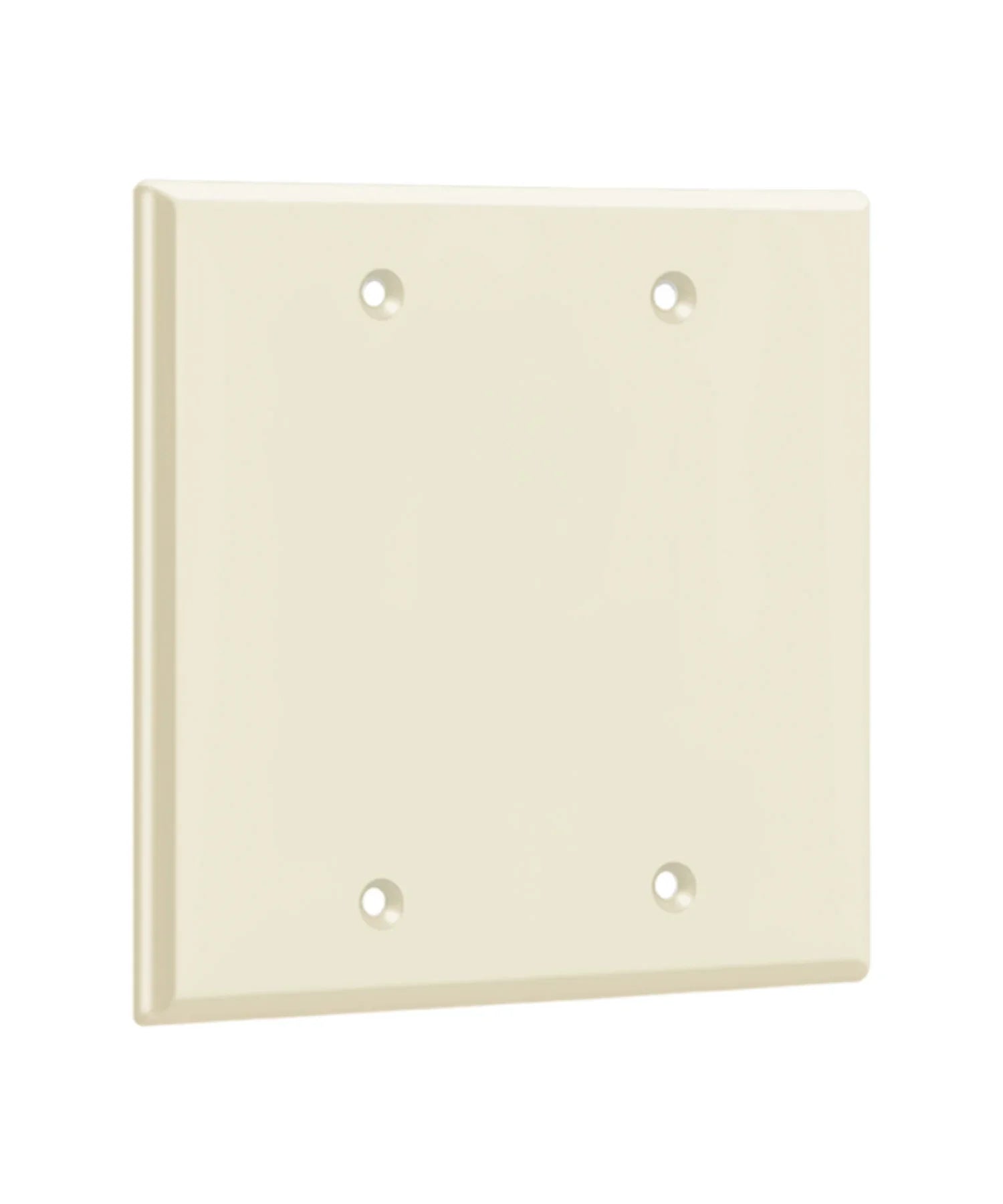 2-Gang Blank Wall Plate, Light Almond - Bees Lighting