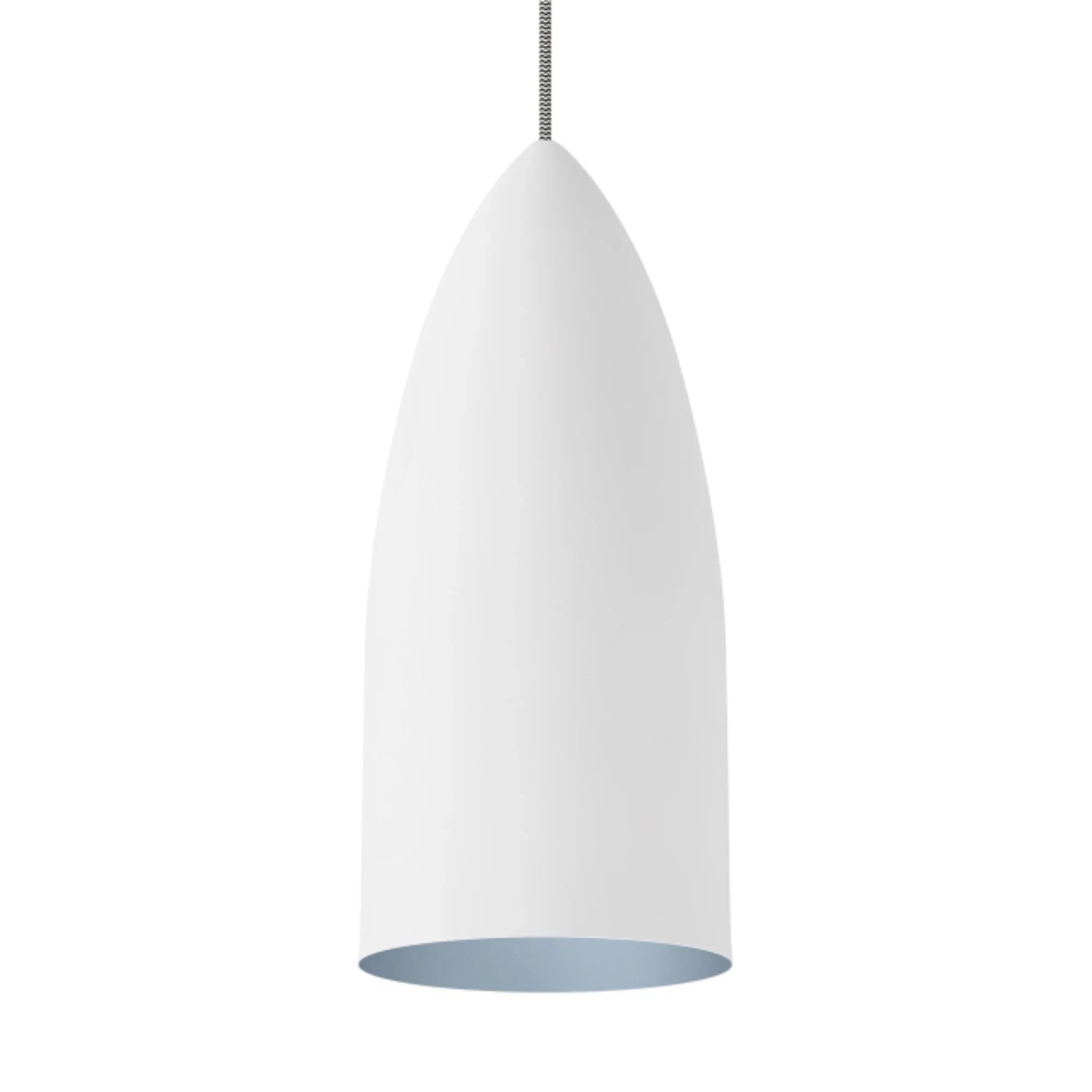 Signal Freejack LED Pendant, White Blue / Satin Nickel Finish - Bees Lighting