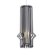 Syrma Monopoint LED Pendant, Black / Satin Nickel Finish - Bees Lighting