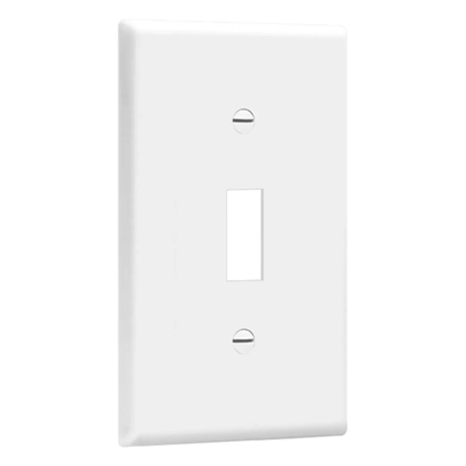 1-Gang Toggle Wall Plate, White - Bees Lighting