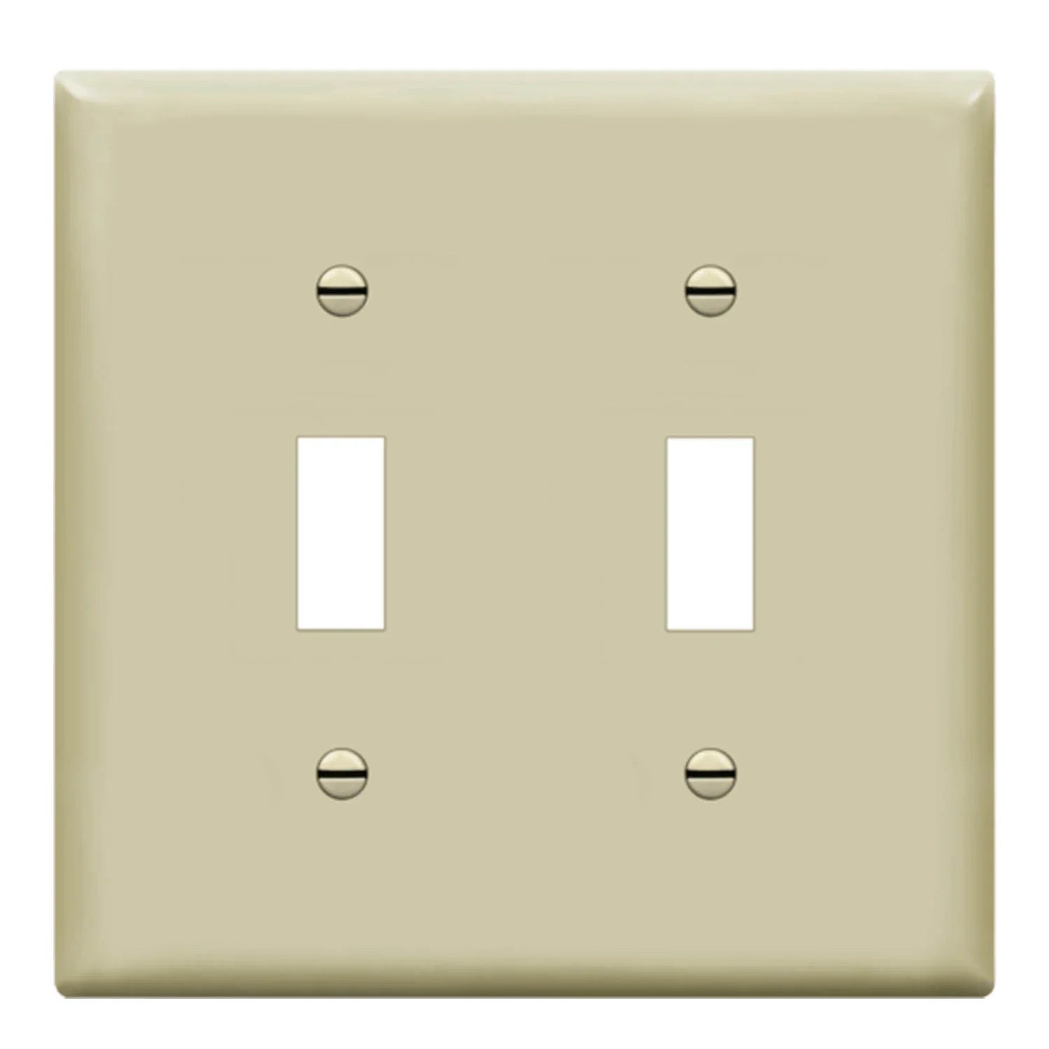2-Gang Toggle Wall Plate, Ivory - Bees Lighting