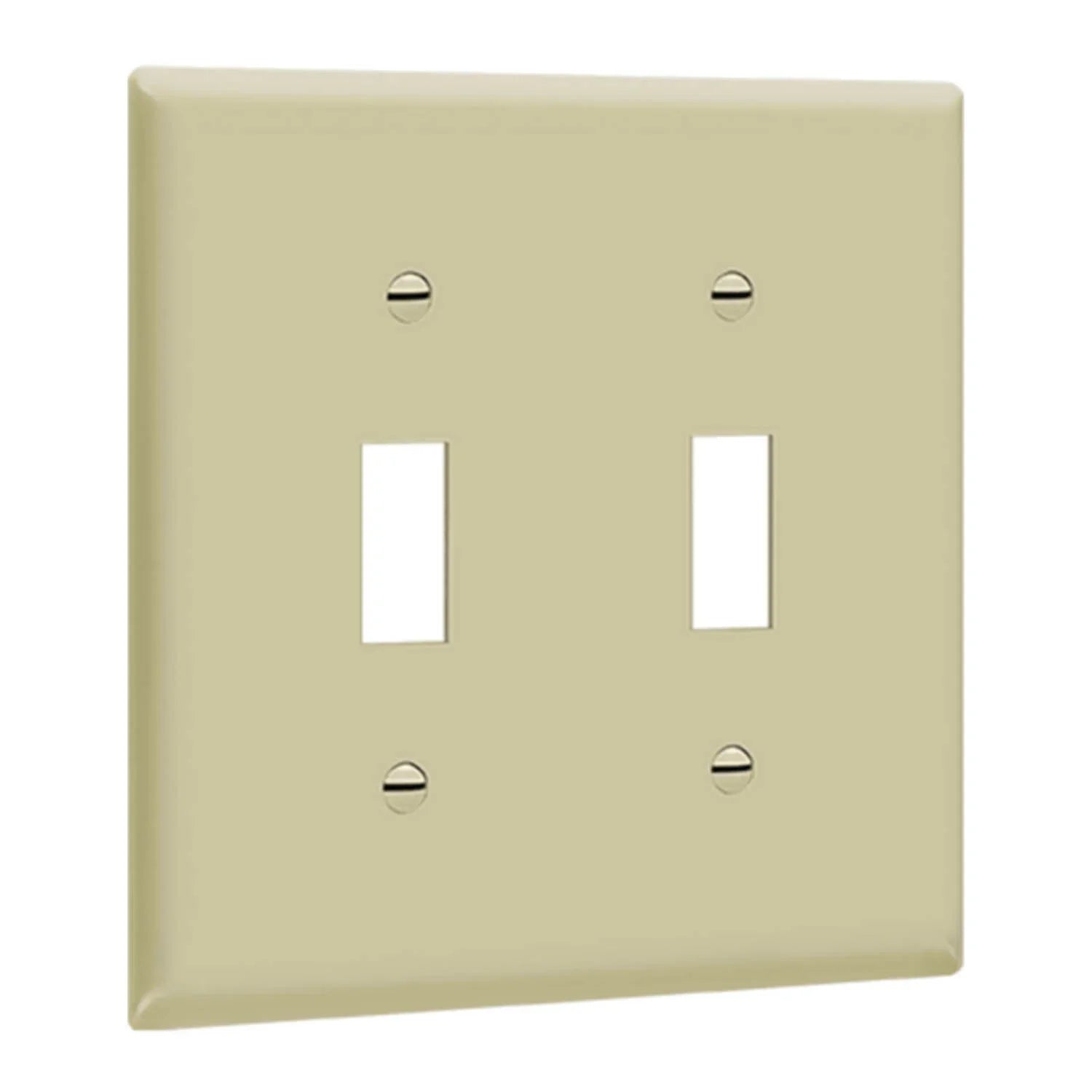 2-Gang Toggle Wall Plate, Ivory - Bees Lighting