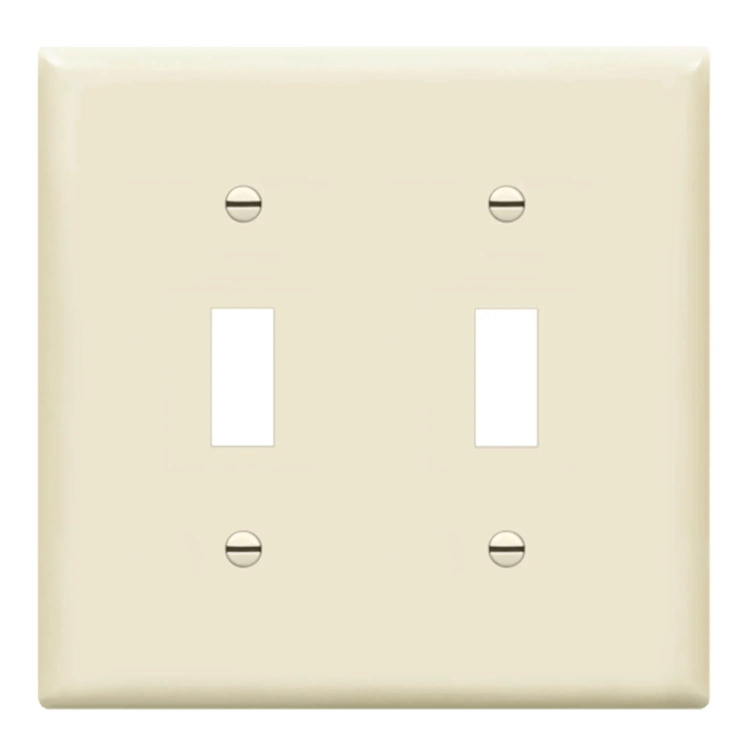 2-Gang Toggle Wall Plate, Light Almond - Bees Lighting
