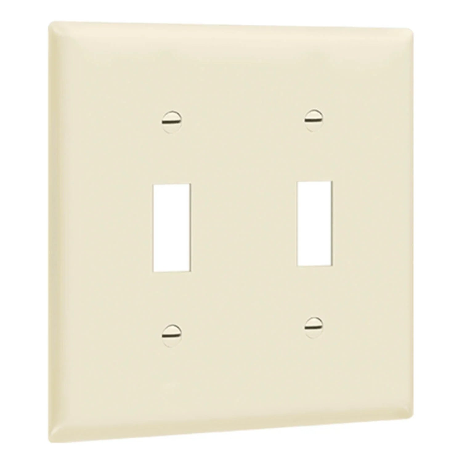 2-Gang Toggle Wall Plate, Light Almond - Bees Lighting