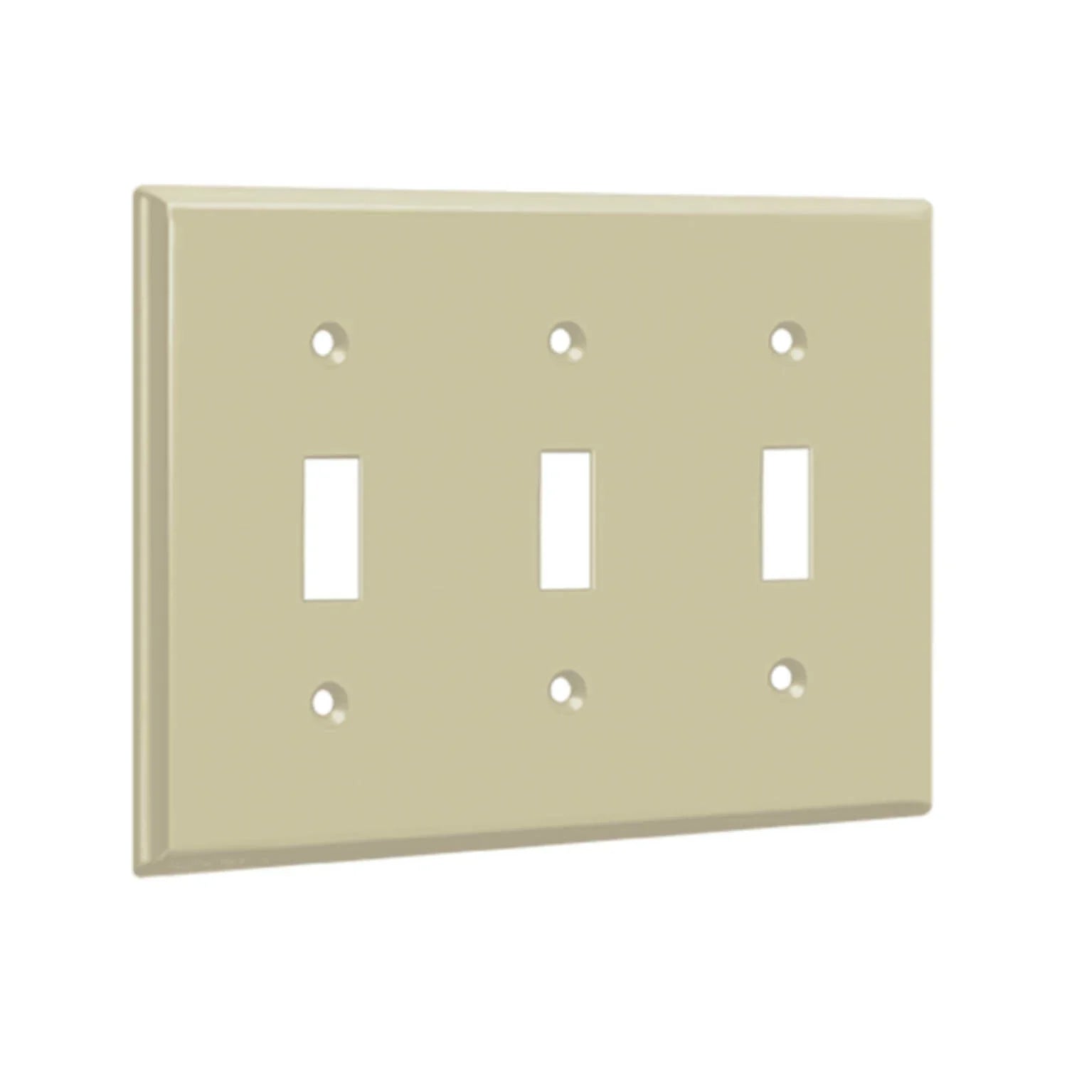 3-Gang Toggle Wall Plate, Ivory - Bees Lighting