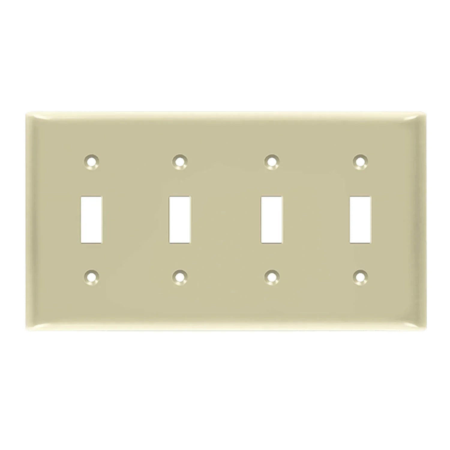4-Gang Toggle Wall Plate, Ivory - Bees Lighting