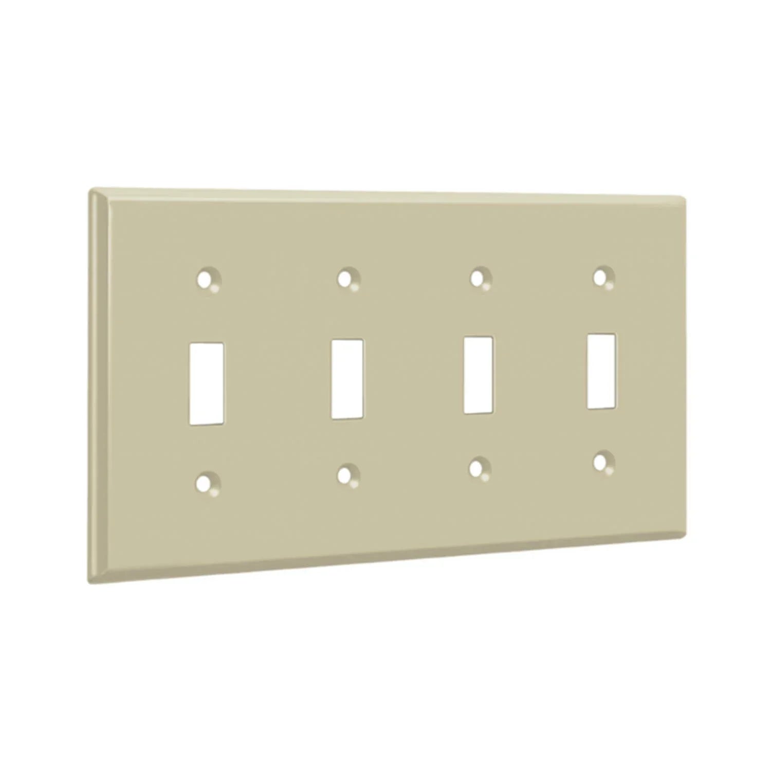 4-Gang Toggle Wall Plate, Ivory - Bees Lighting