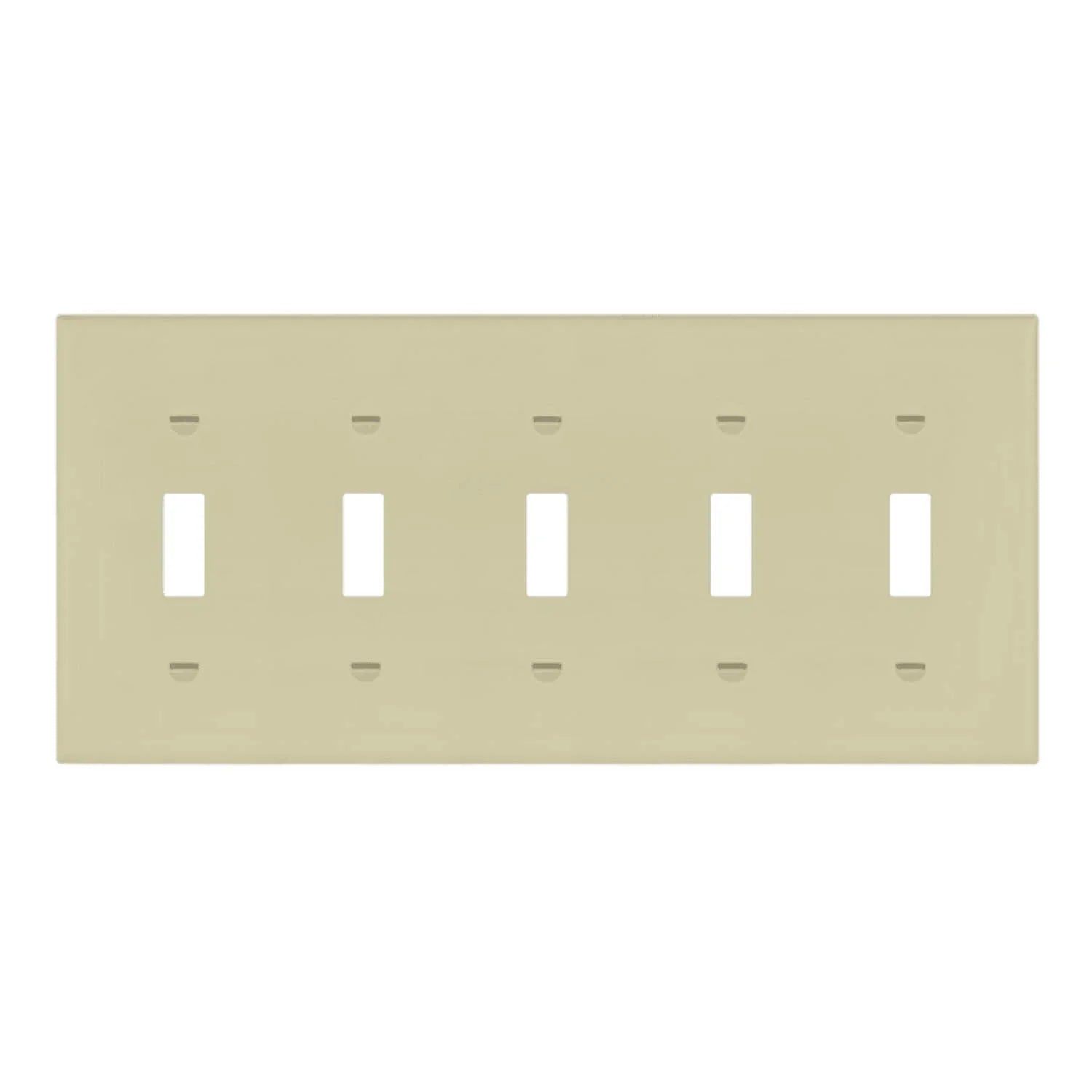 5-Gang Toggle Wall Plate, Ivory - Bees Lighting