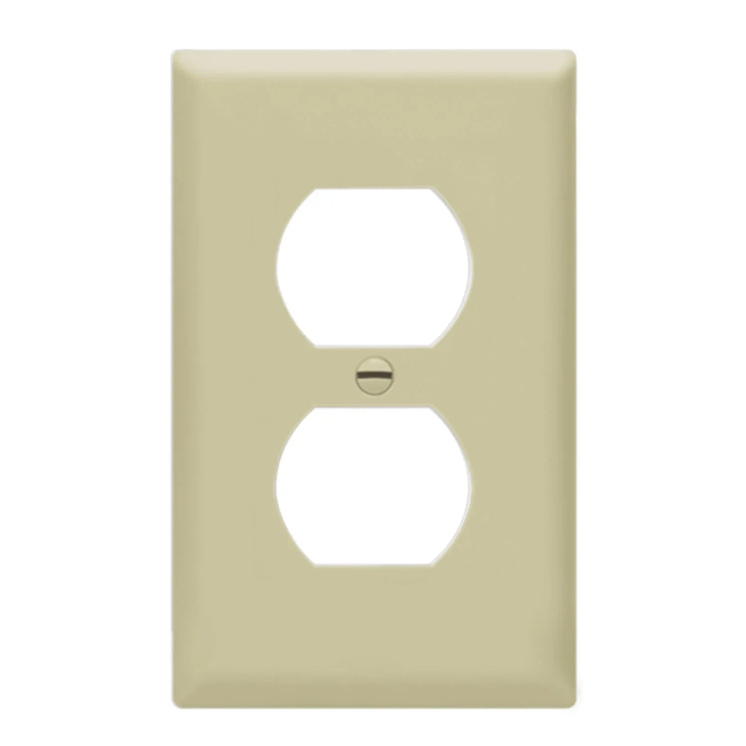 1-Gang Duplex Outlet Cover Plate, Ivory - Bees Lighting