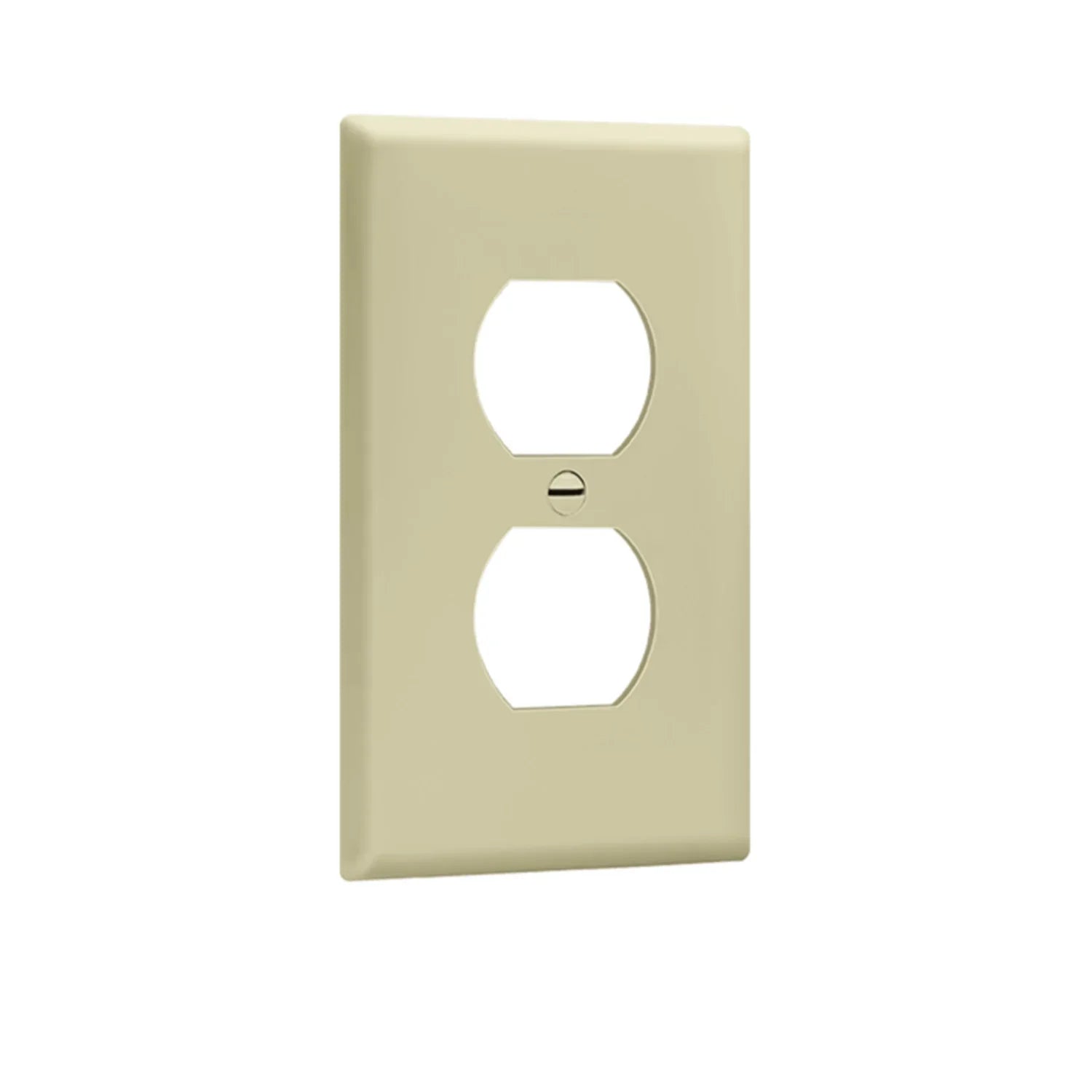1-Gang Duplex Outlet Cover Plate, Ivory - Bees Lighting