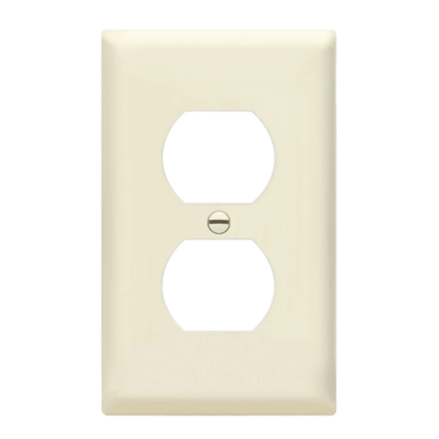 1-Gang Duplex Outlet Cover Plate, Light Almond - Bees Lighting