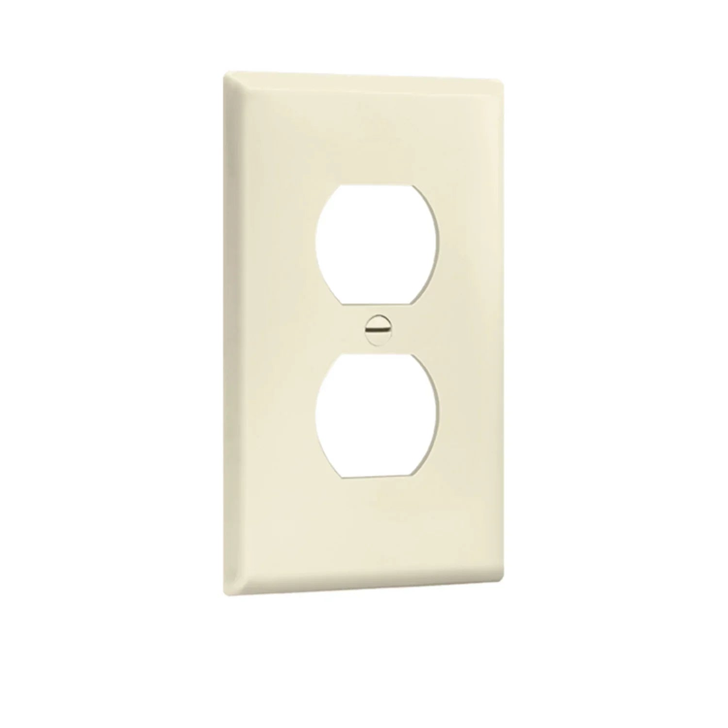 1-Gang Duplex Outlet Cover Plate, Light Almond - Bees Lighting