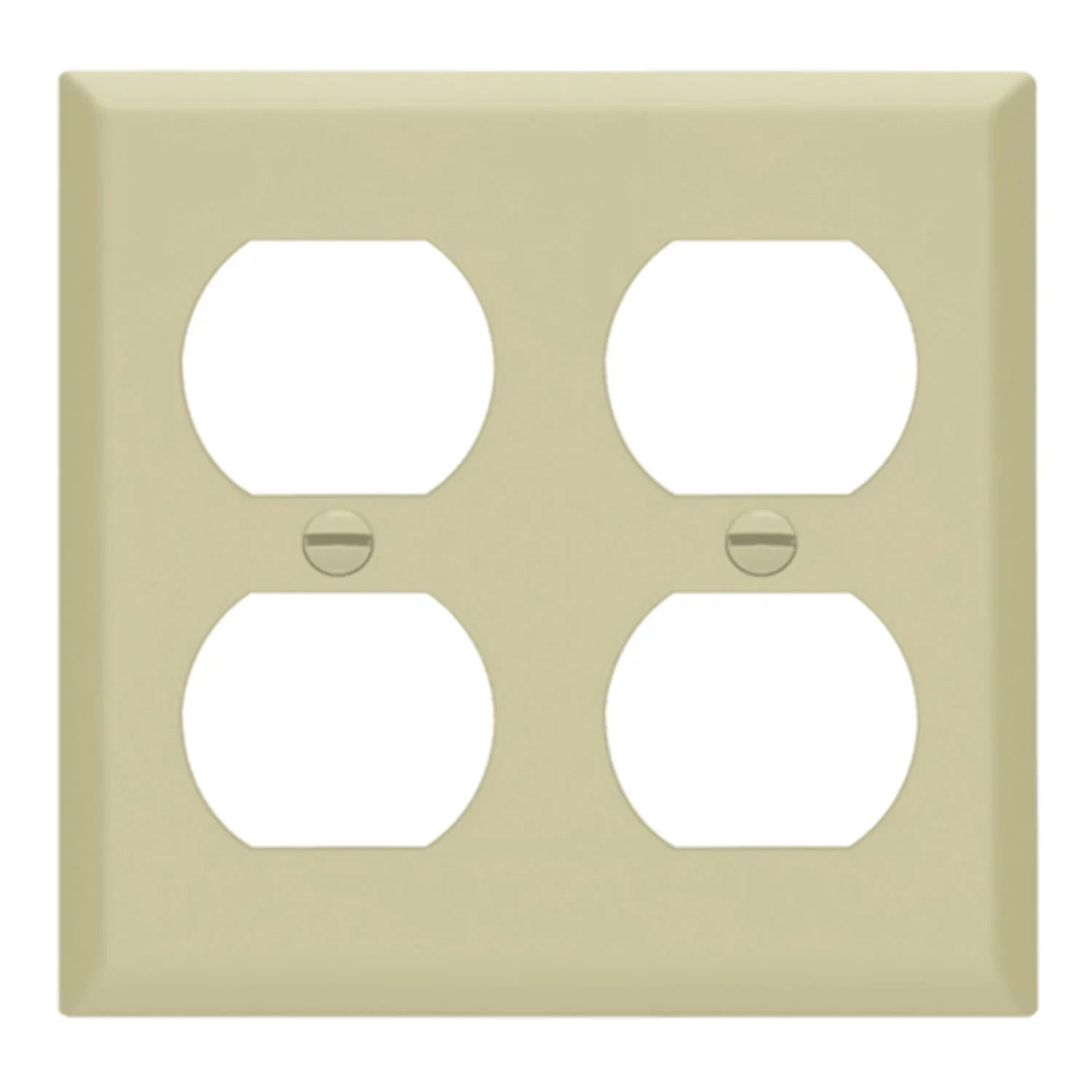 2-Gang Duplex Outlet Cover Plate, Ivory - Bees Lighting