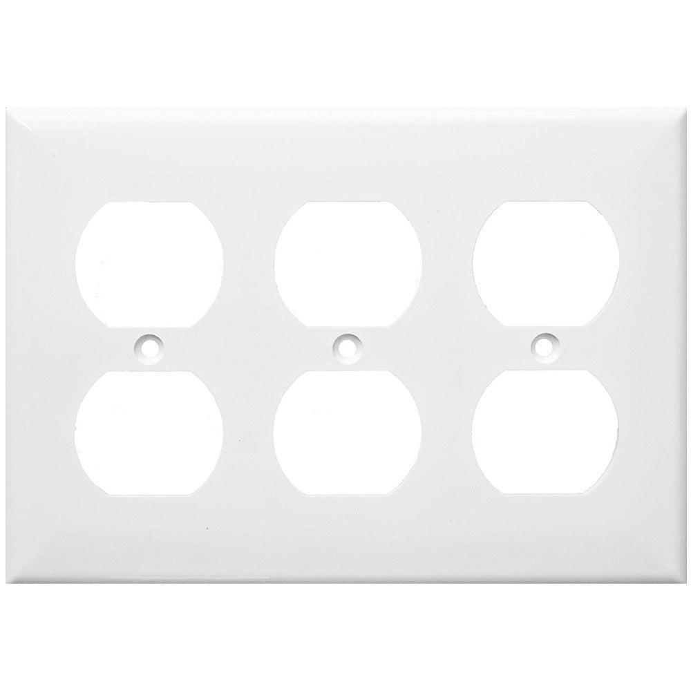 3-Gang Duplex Outlet Cover Plate