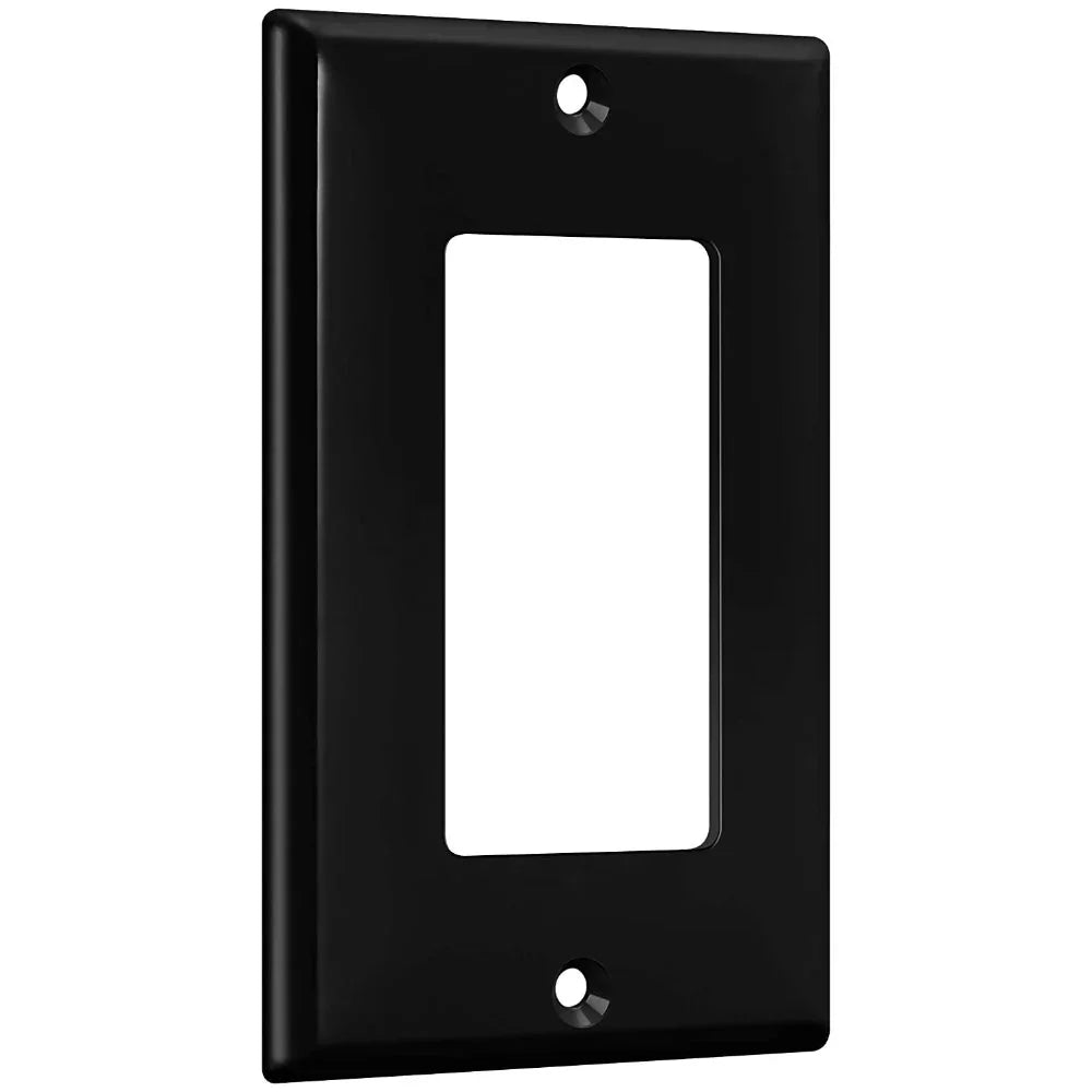 1-Gang Decorator Rocker Wall Plate, Black - Bees Lighting