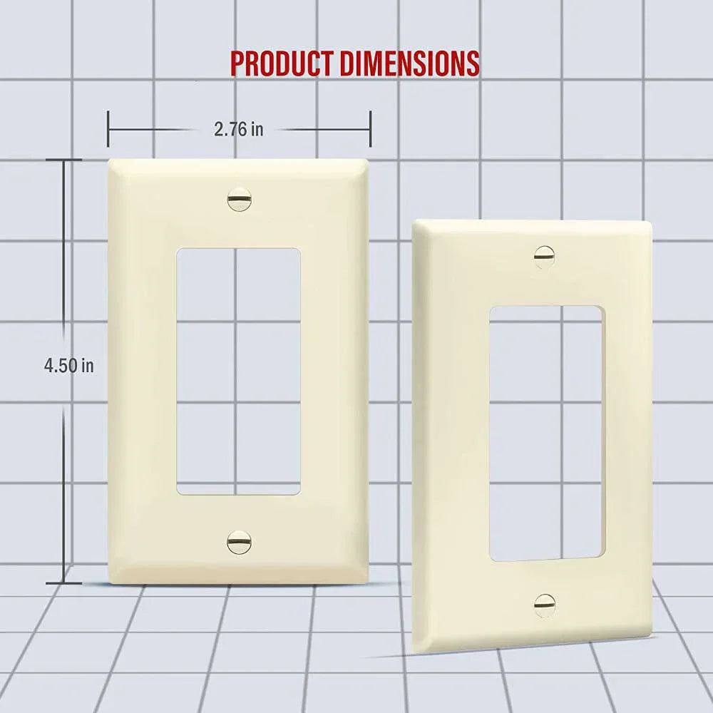 1-Gang Decorator Rocker Wall Plate, Light Almond - Bees Lighting