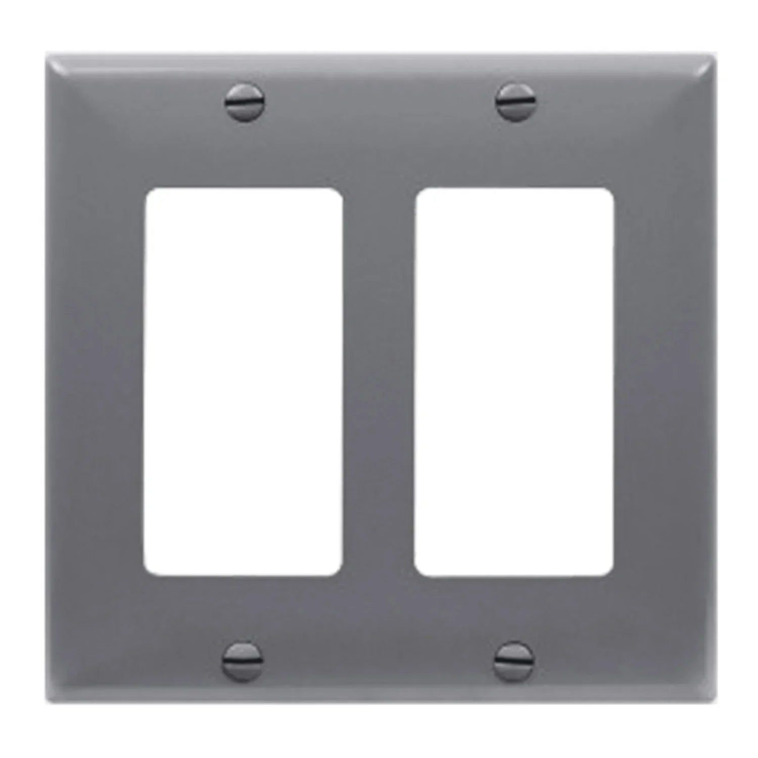 2-Gang Decorator Rocker Wall Plate, Gray - Bees Lighting