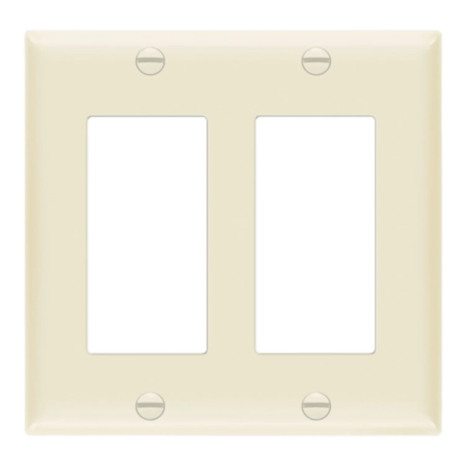 2-Gang Decorator Rocker Wall Plate, Light Almond - Bees Lighting
