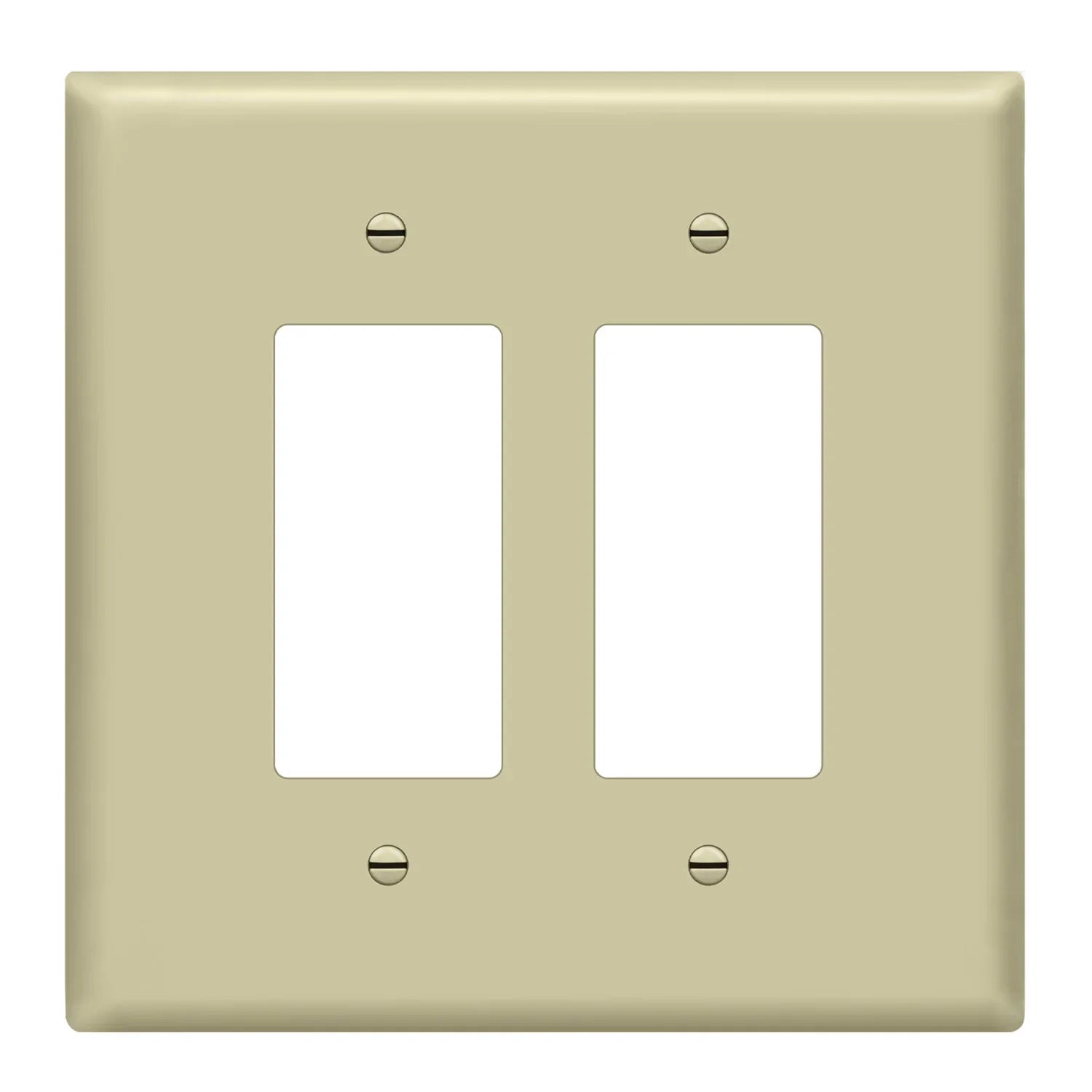 2-Gang Oversized Decorator Rocker Wall Plate, Ivory - Bees Lighting