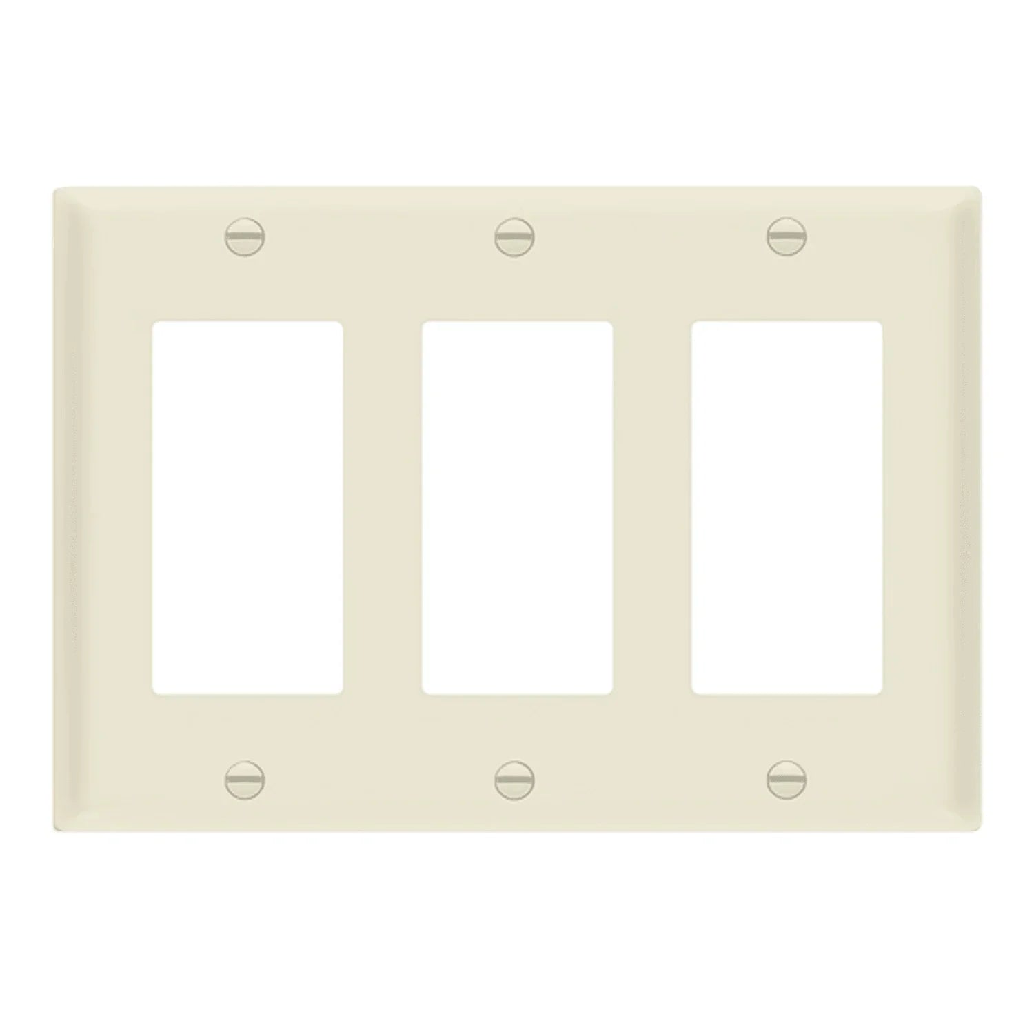 3-Gang Decorator Rocker Wall Plate, Light Almond - Bees Lighting