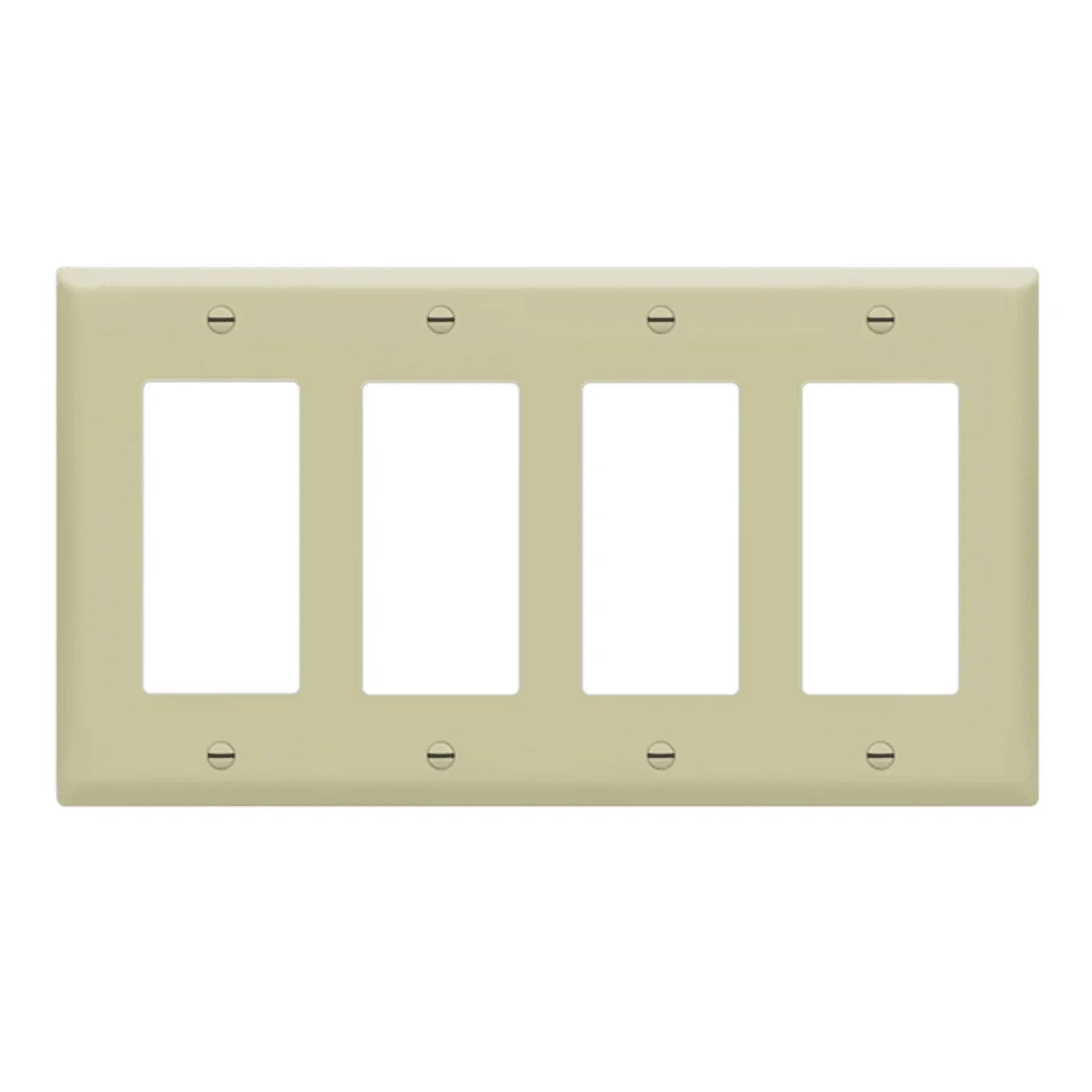 4-Gang Decorator Rocker Wall Plate, Ivory - Bees Lighting