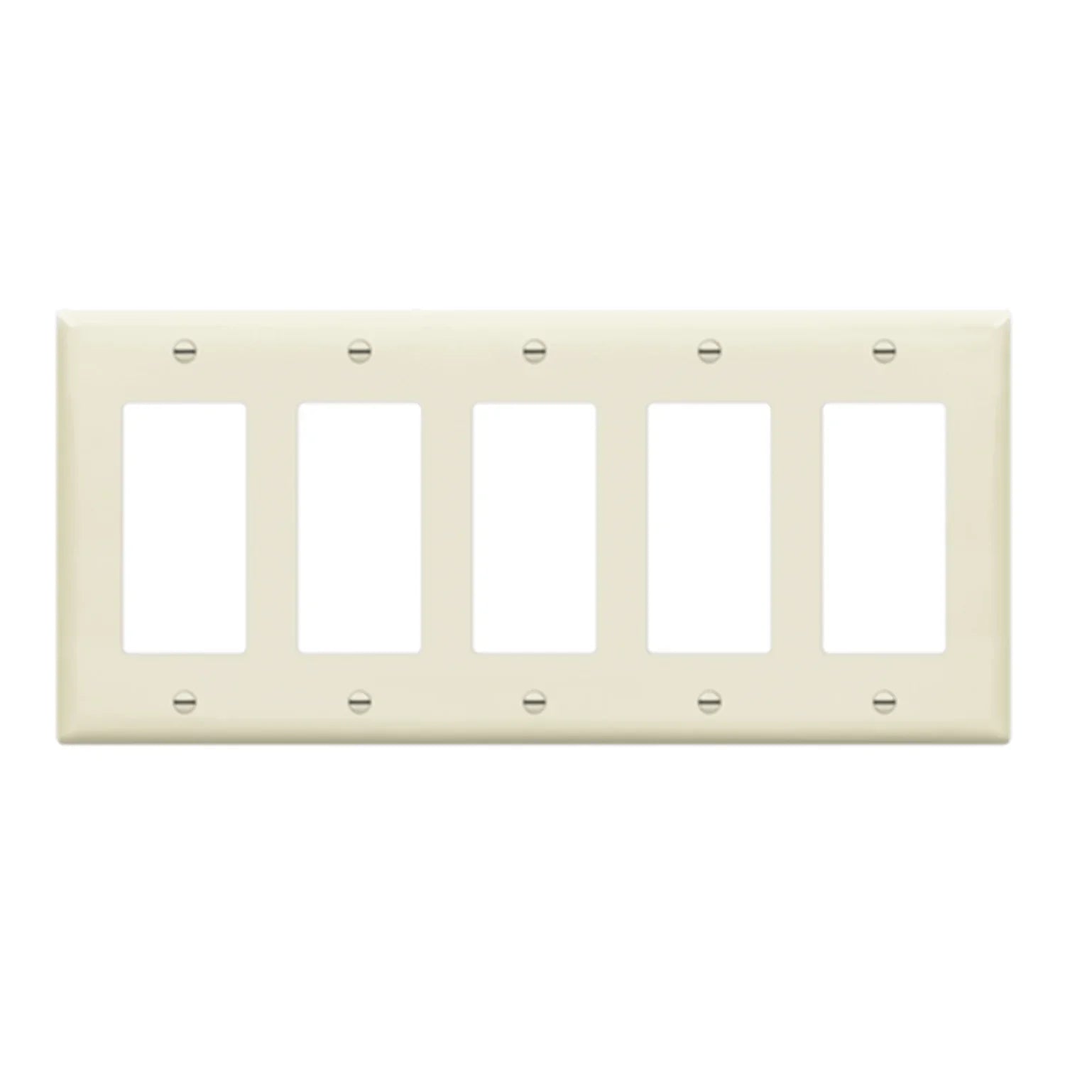 5-Gang Decorator Rocker Wall Plate, Light Almond - Bees Lighting