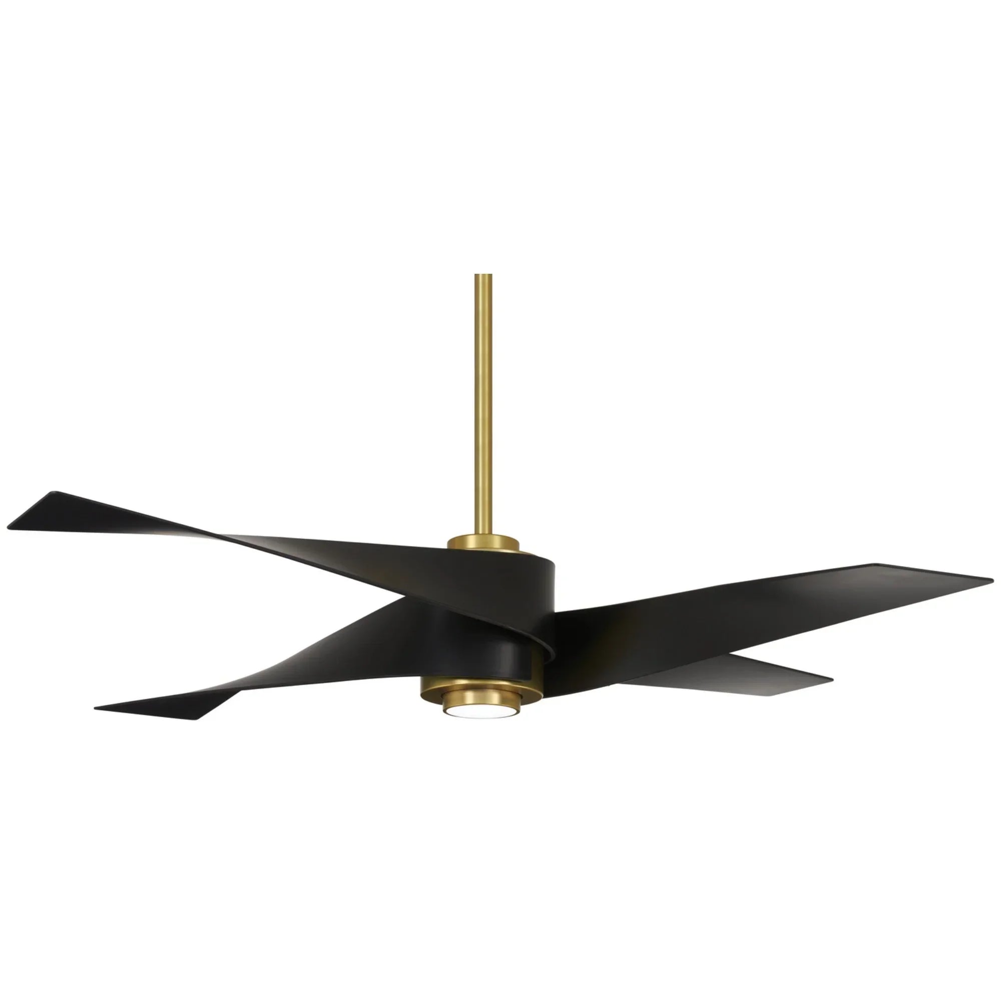 Artemis IV LED 64'' Brass & Black Ceiling Fan with Remote - Bees Lighting