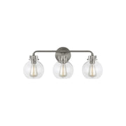 Clara 24" 3-Light Bathroom Vanity, Satin Nickel Finish - Bees Lighting