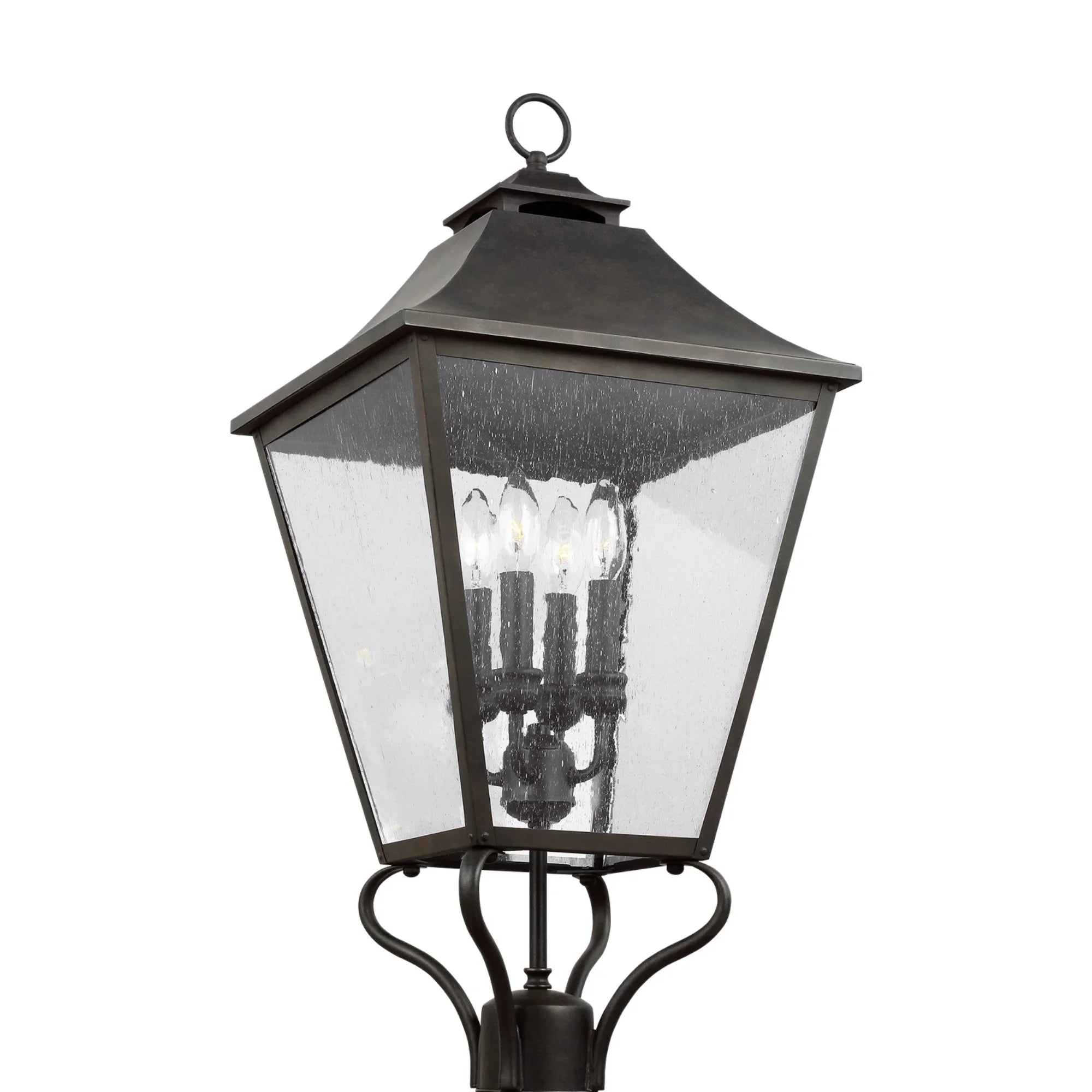 Galena 29" 4-Light Large Post Lantern, Sable Finish - Bees Lighting