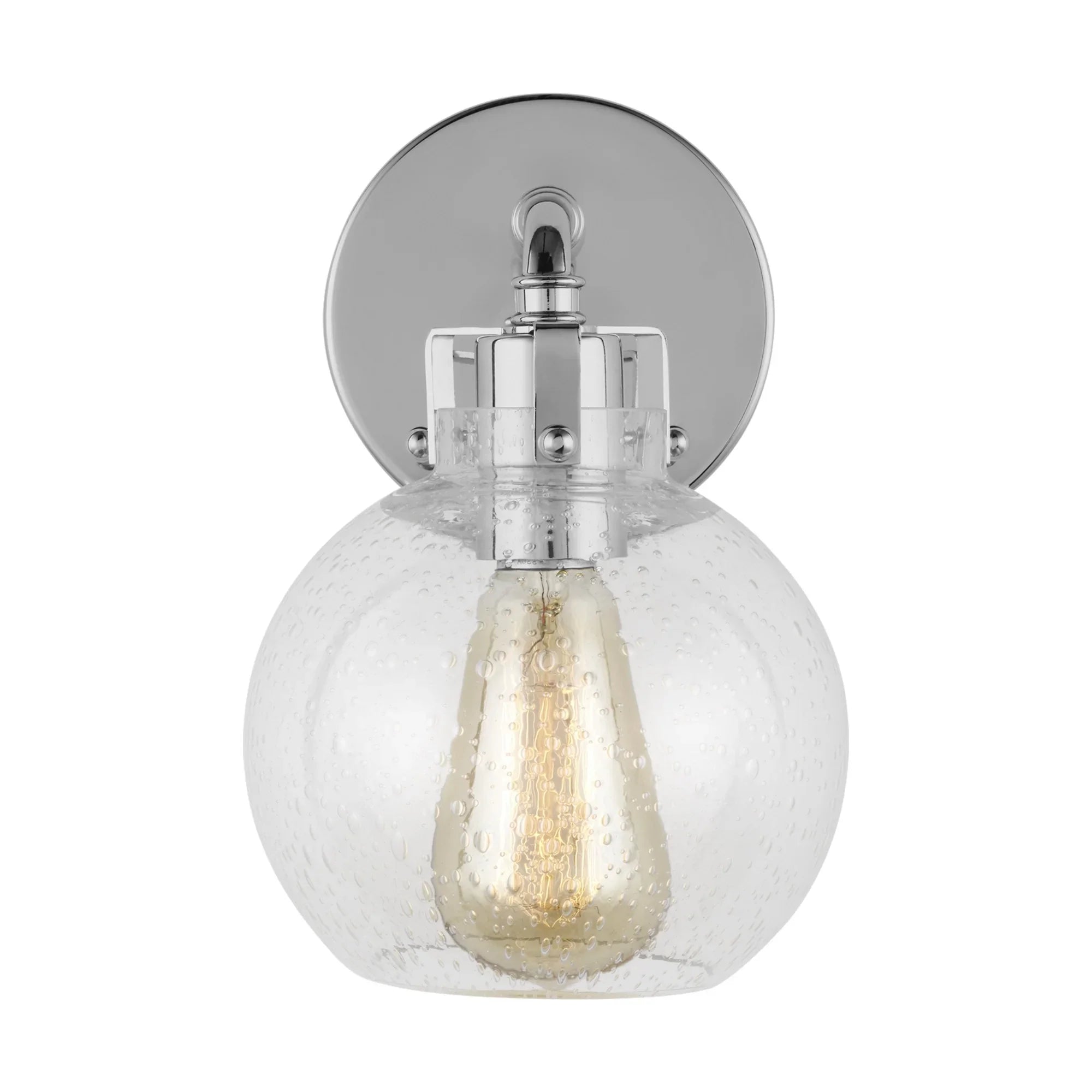 Clara 10" Bath Wall Sconce, Chrome Finish - Bees Lighting
