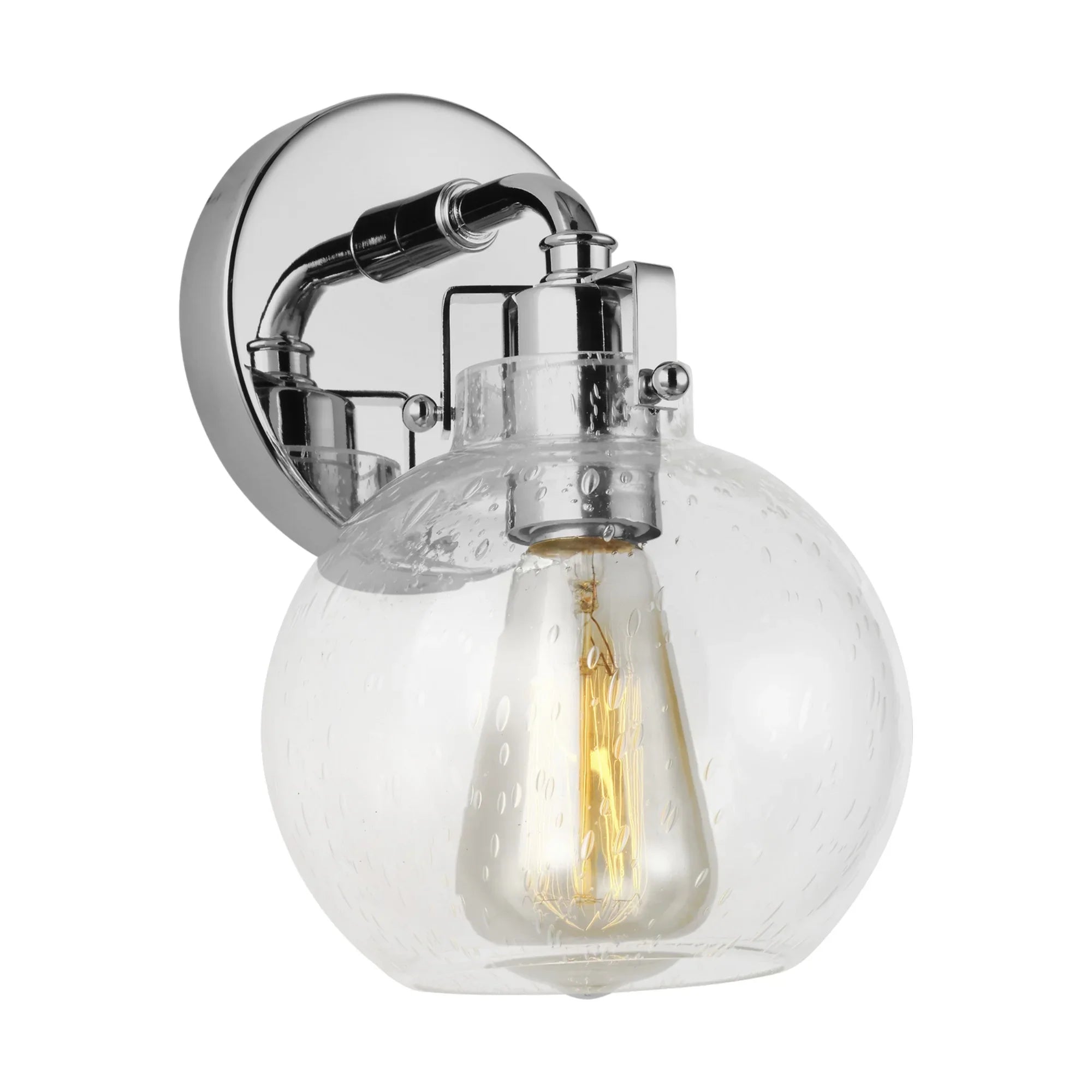 Clara 10" Bath Wall Sconce, Chrome Finish - Bees Lighting