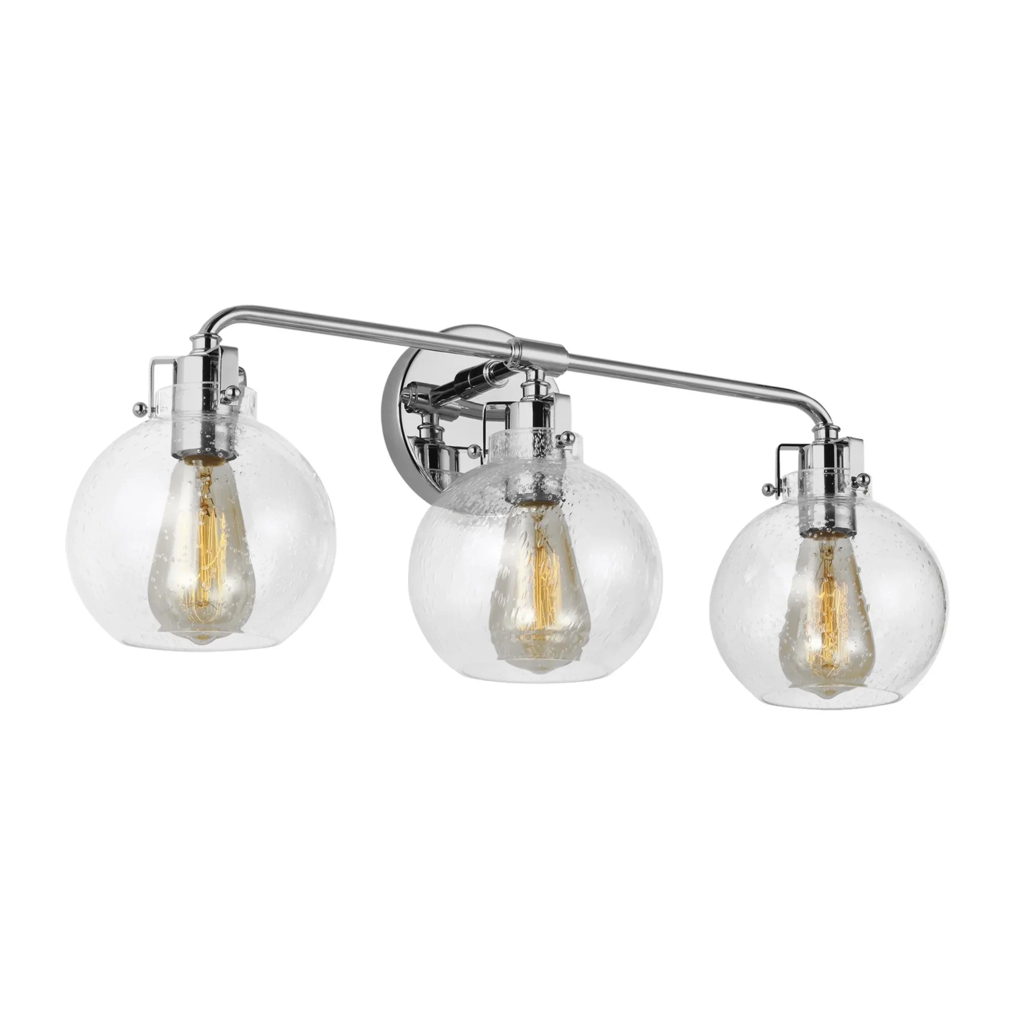 Clara 24" 3-Light Bathroom Vanity, Chrome Finish - Bees Lighting