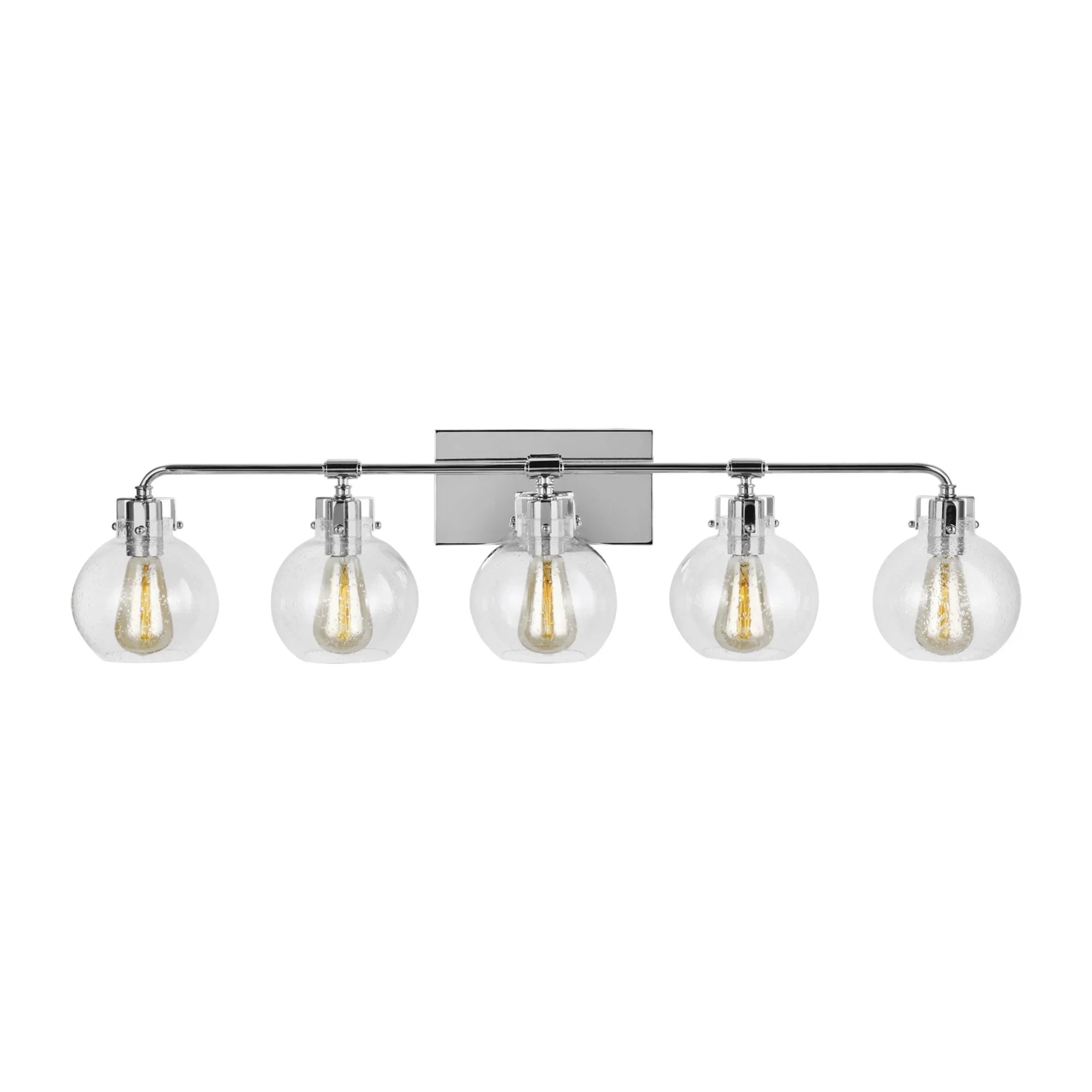 Clara 40" 5-Light Bathroom Vanity, Chrome Finish - Bees Lighting