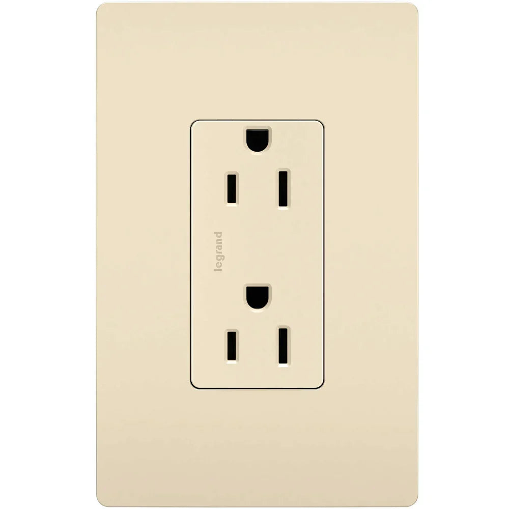 radiant 15A Tamper-Resistant Outlet, Light Almond - Bees Lighting