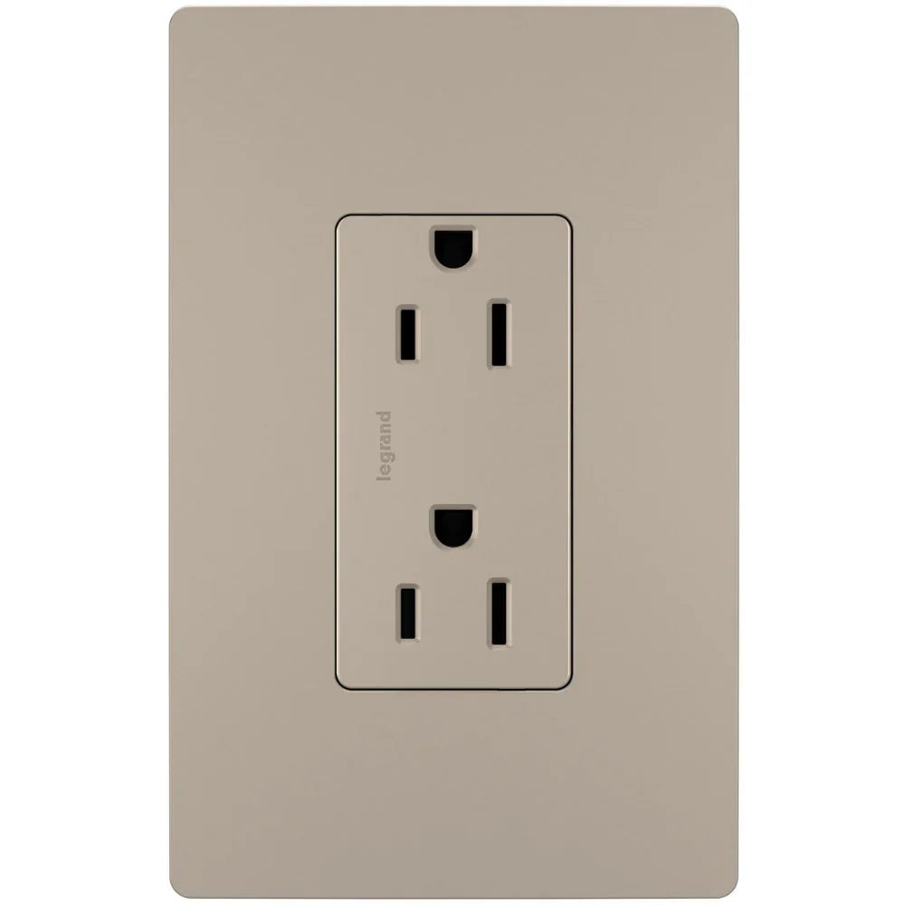 radiant 15A Tamper-Resistant Outlet, Nickel - Bees Lighting