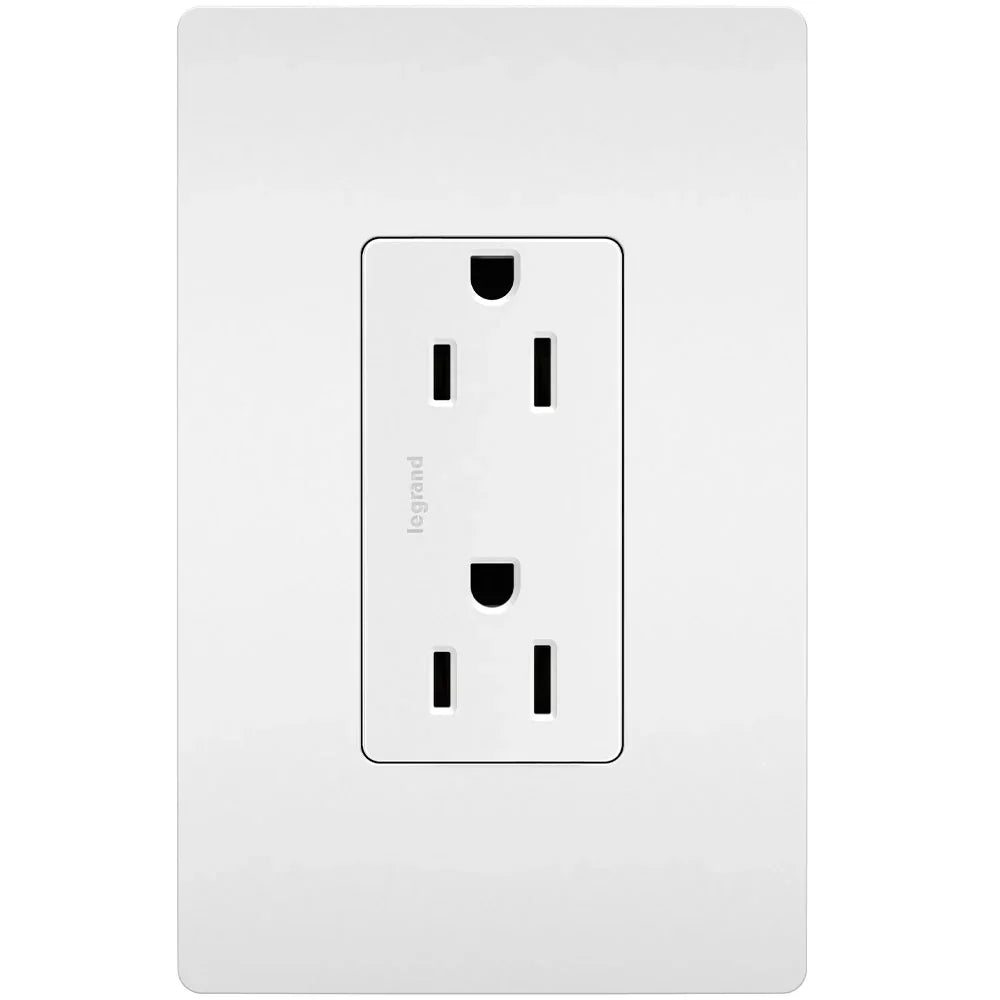 radiant 15A Tamper-Resistant Outlet, White - Bees Lighting