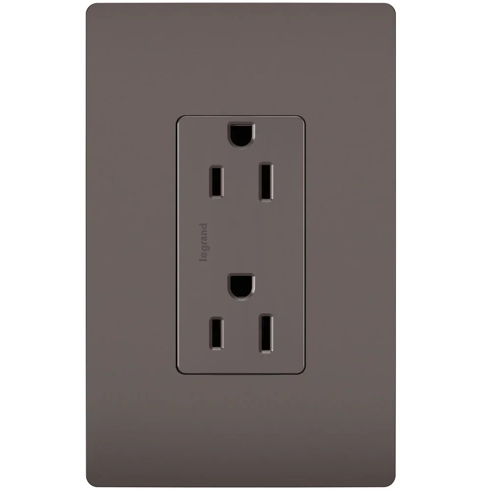 radiant 15A Tamper-Resistant Outlet, Brown - Bees Lighting