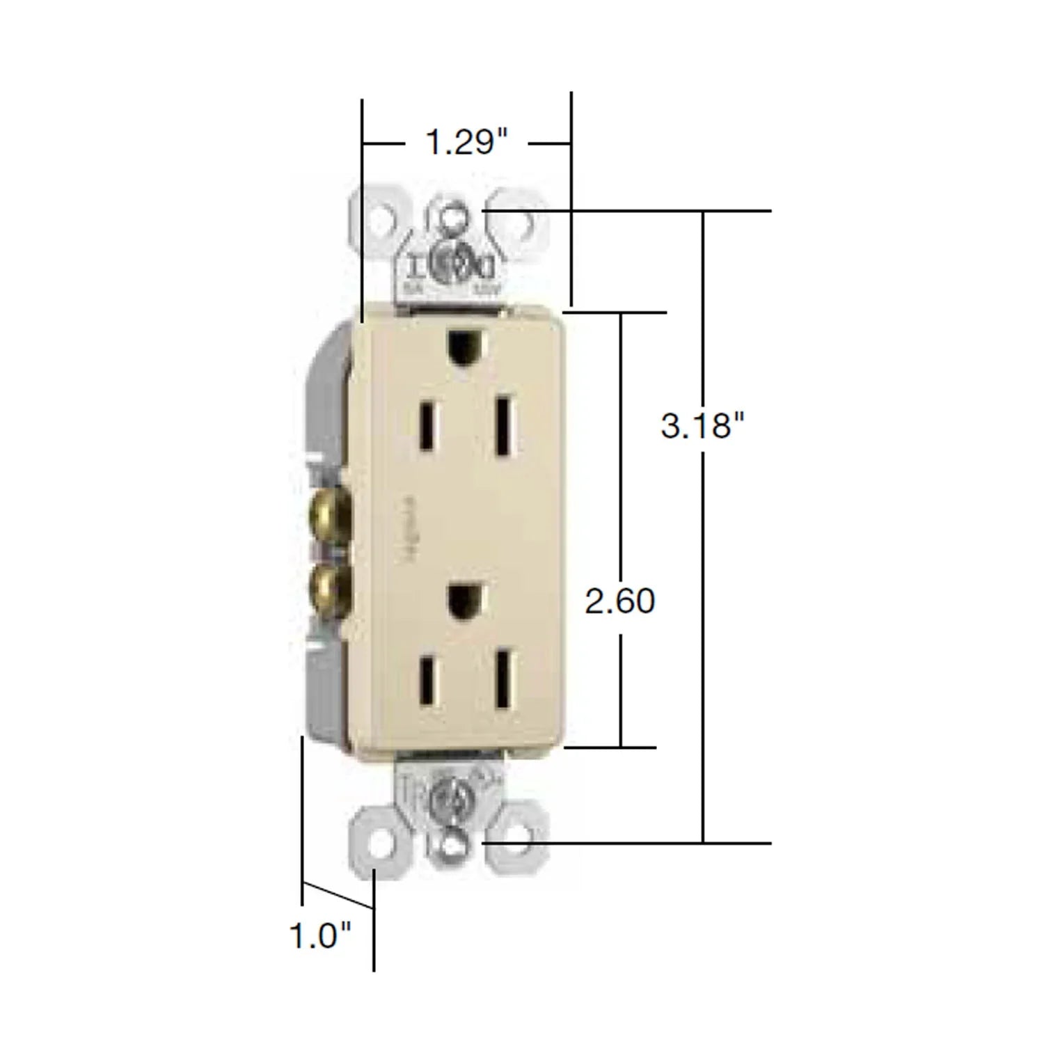 radiant 15A Tamper-Resistant Outlet, Brown - Bees Lighting