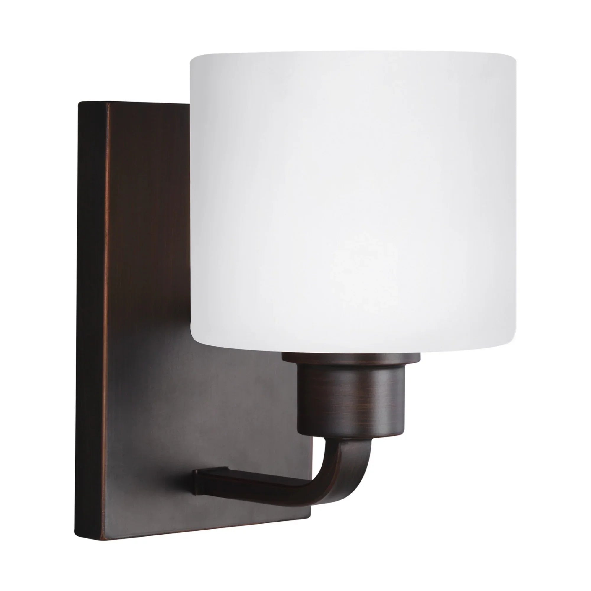 Canfield 8" Bathroom Sconce, Bronze Finish - Bees Lighting