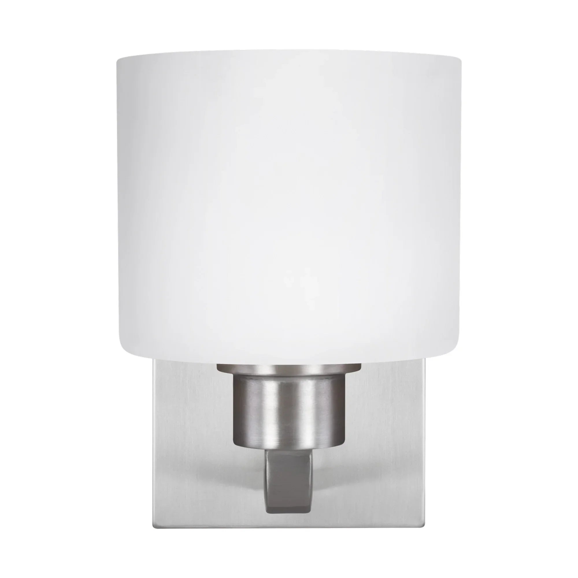 Canfield 8" Bathroom Sconce, Brushed Nickel Finish - Bees Lighting