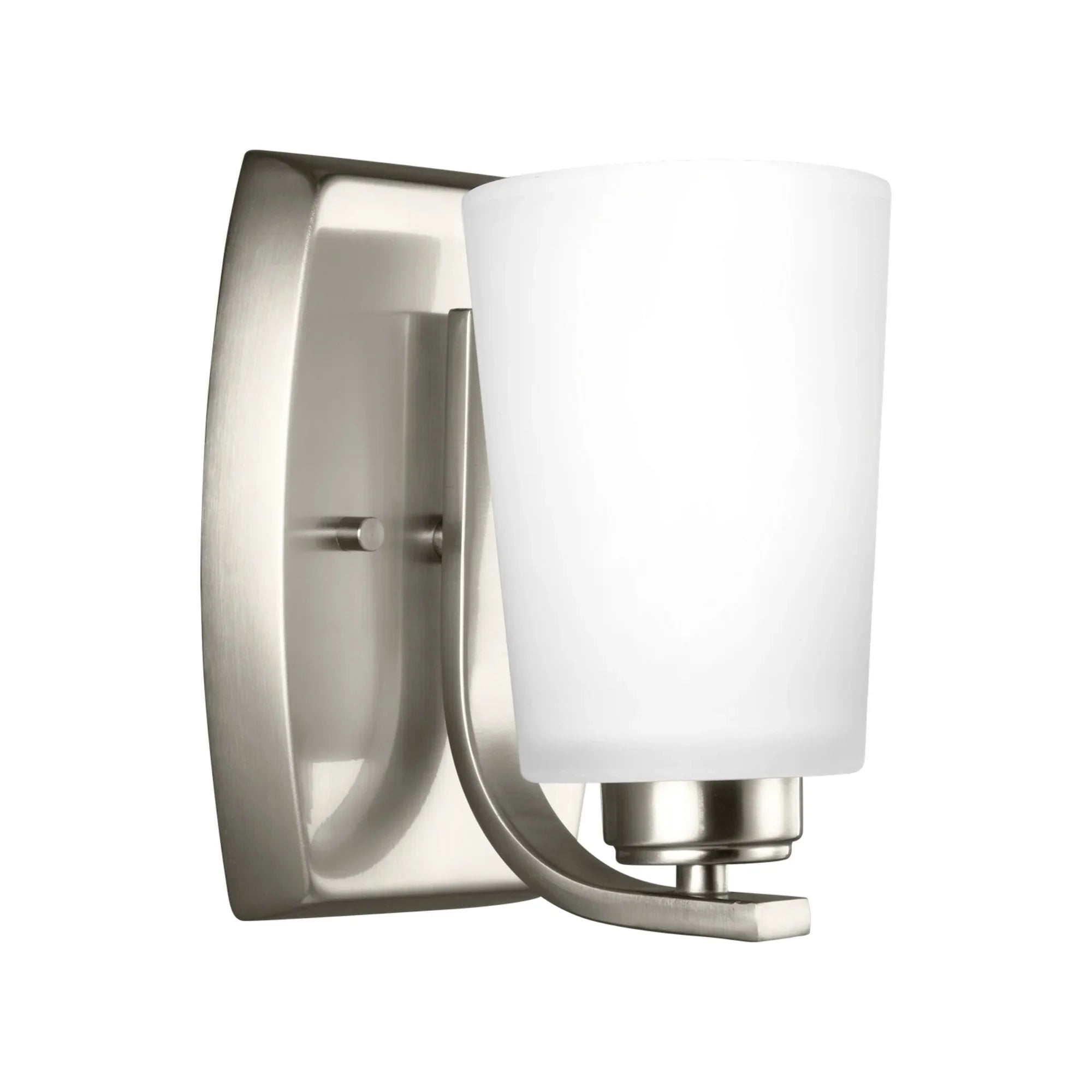 Franport 8" Bath Sconce, Brushed Nickel Finish - Bees Lighting
