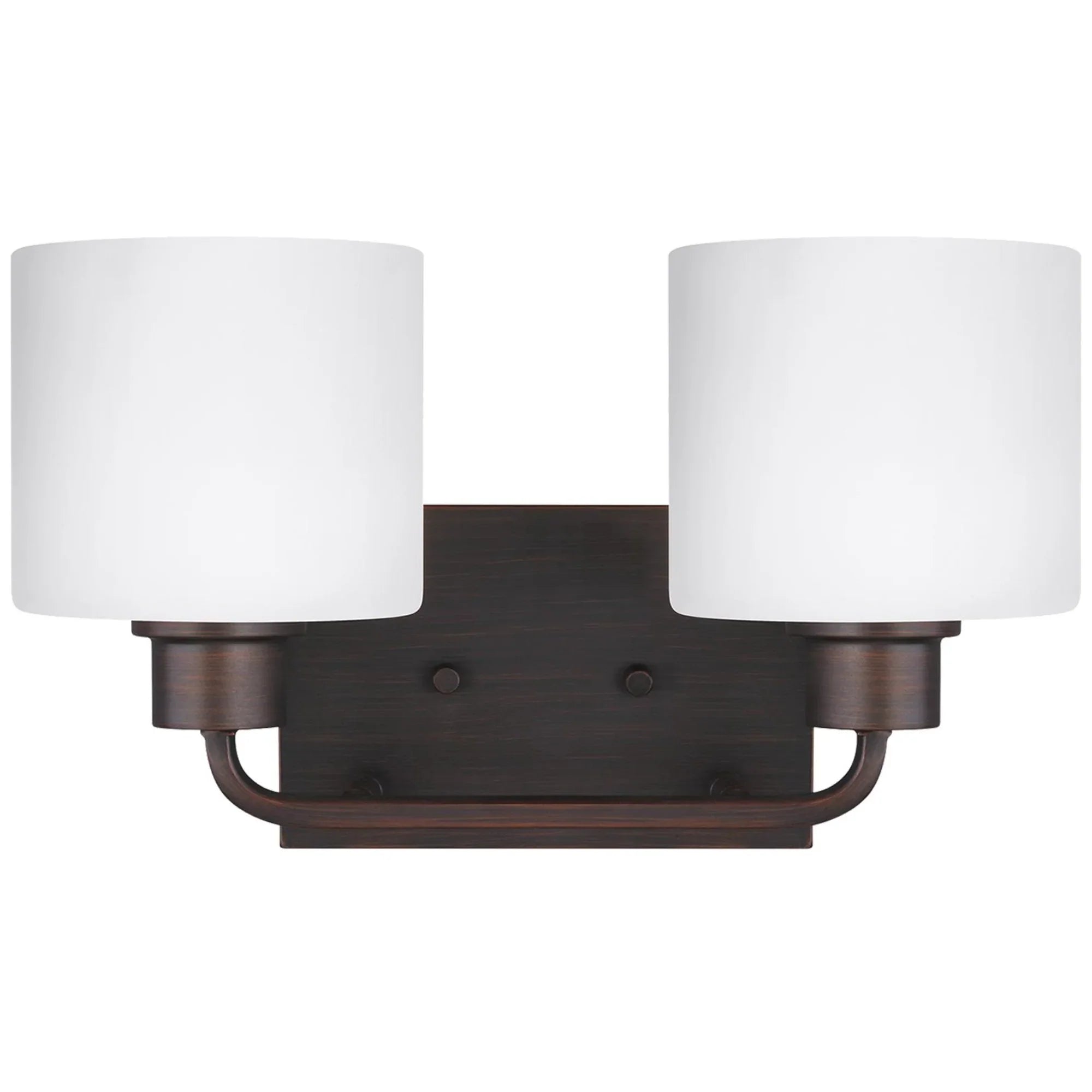Canfield 14" 2-Light Bathroom Vanity, Bronze Finish - Bees Lighting