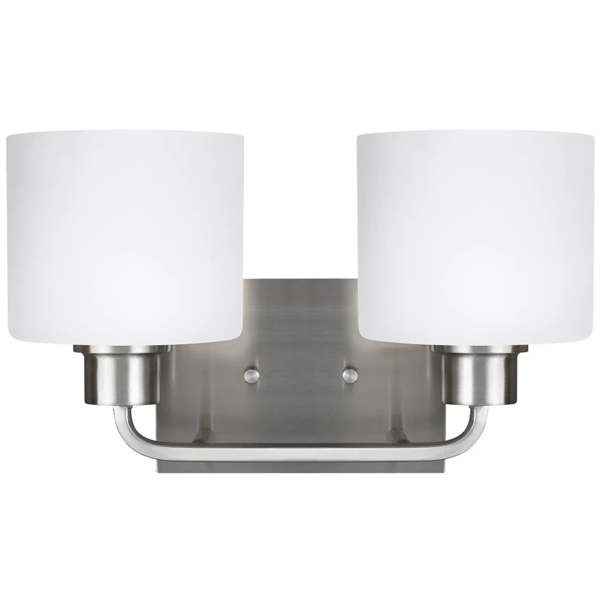 Canfield 14" 2-Light LED Bathroom Vanity, Brushed Nickel Finish - Bees Lighting