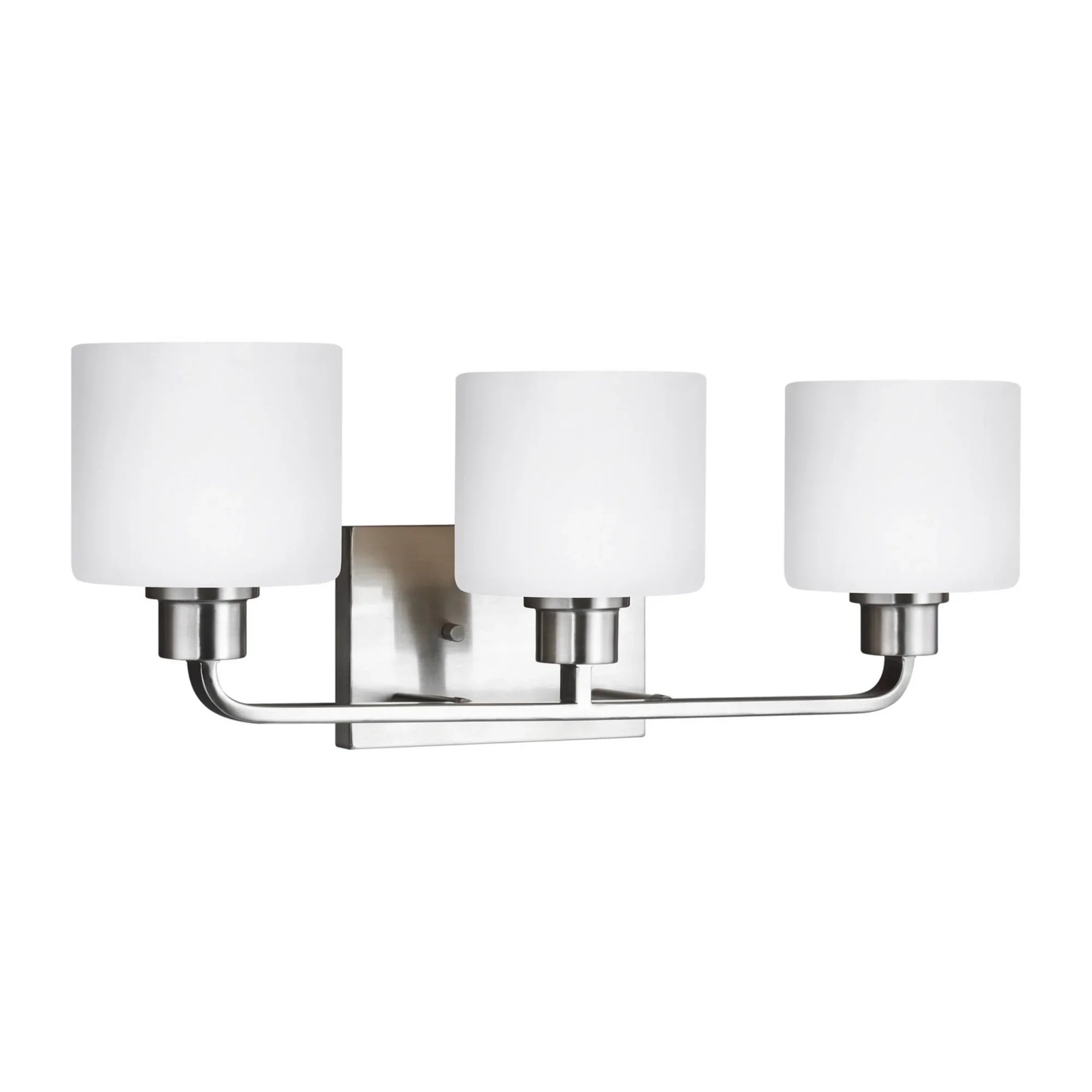 Canfield 23" 3-Light Bathroom Vanity, Brushed Nickel Finish - Bees Lighting